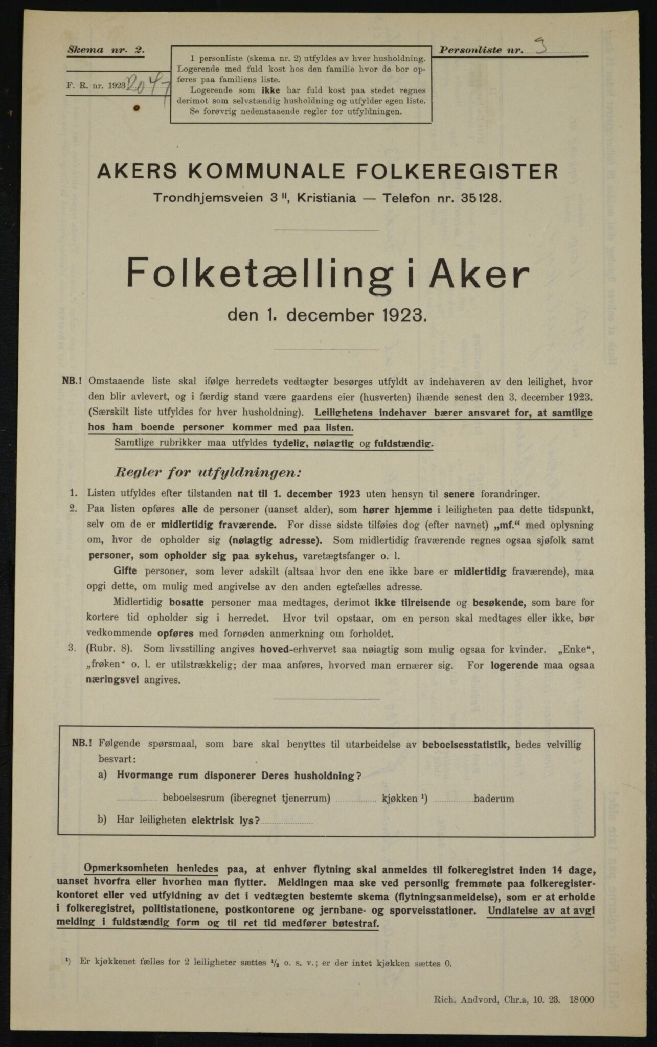 , Kommunal folketelling 1.12.1923 for Aker, 1923, s. 21240