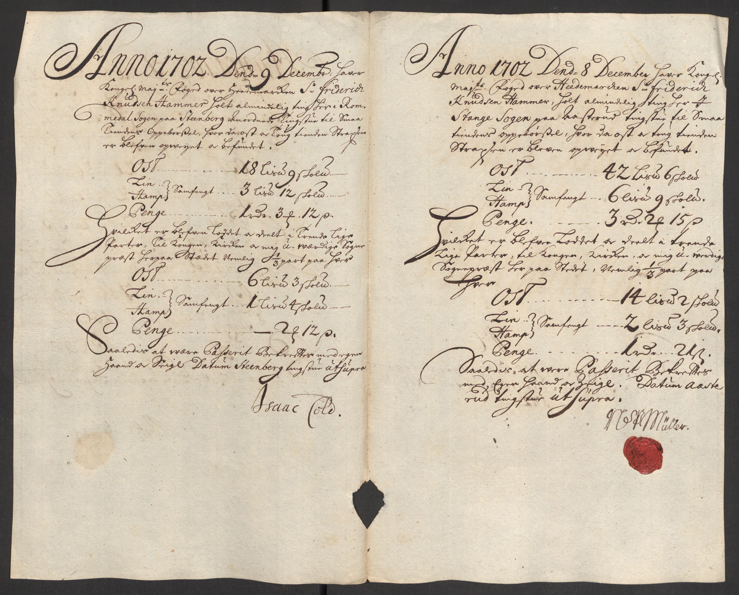 Rentekammeret inntil 1814, Reviderte regnskaper, Fogderegnskap, AV/RA-EA-4092/R16/L1040: Fogderegnskap Hedmark, 1701-1702, s. 268