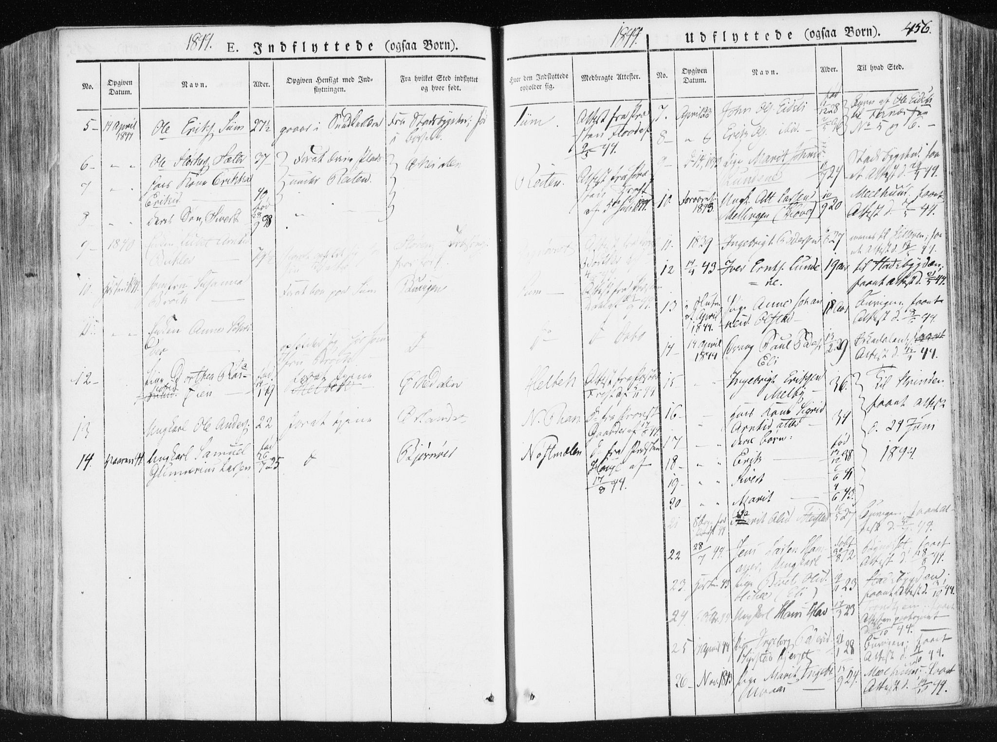 Ministerialprotokoller, klokkerbøker og fødselsregistre - Sør-Trøndelag, SAT/A-1456/665/L0771: Ministerialbok nr. 665A06, 1830-1856, s. 456