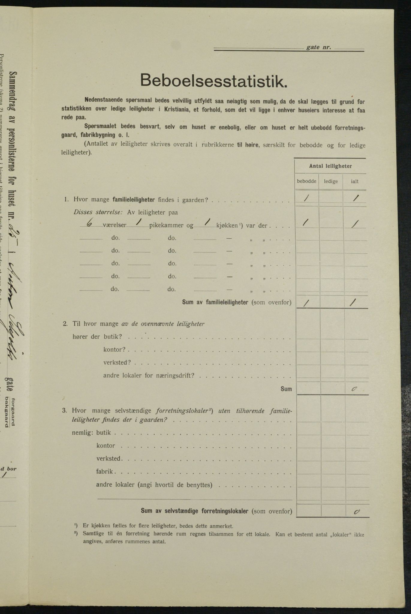 OBA, Kommunal folketelling 1.2.1913 for Kristiania, 1913, s. 1314