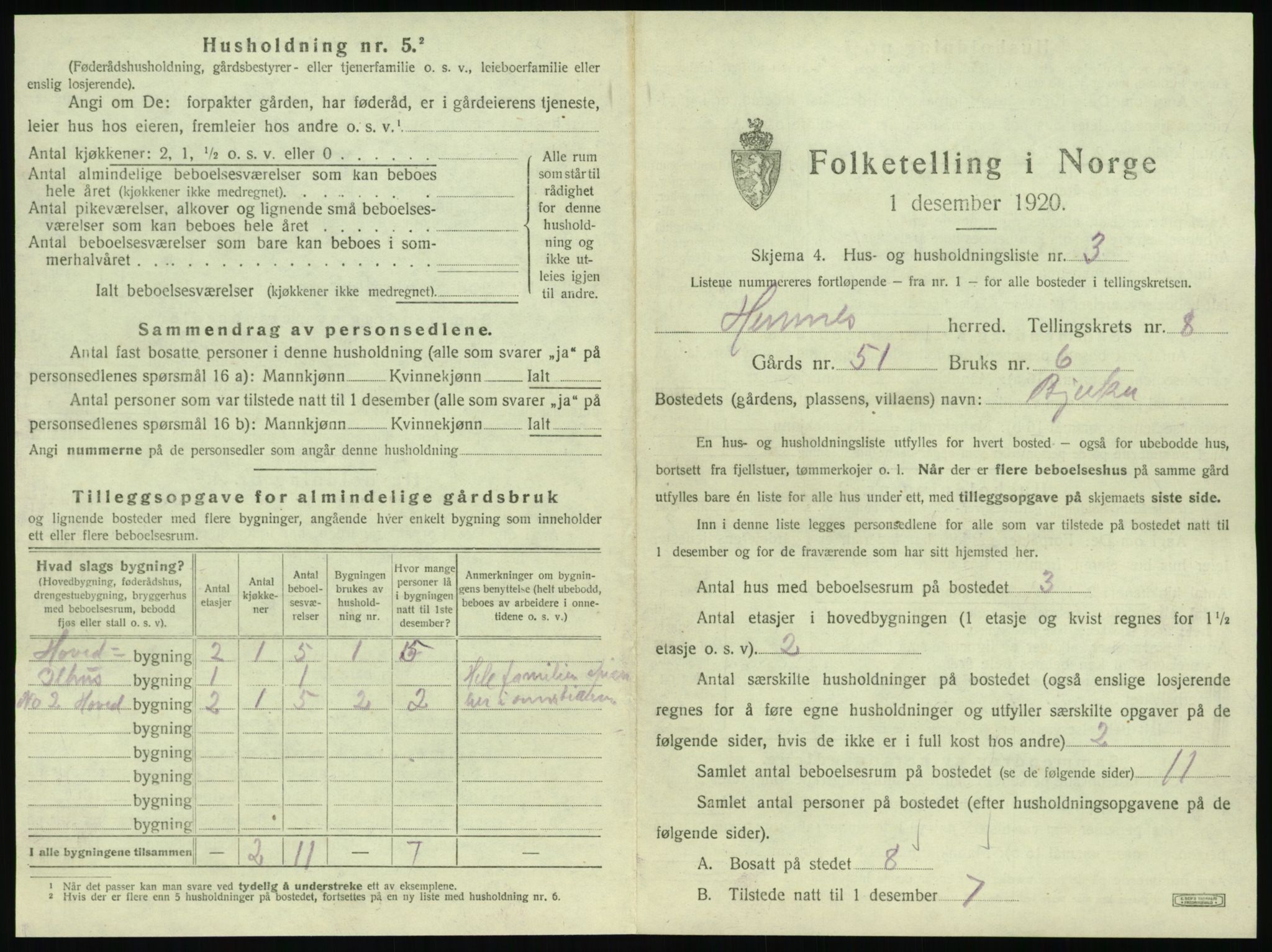 SAT, Folketelling 1920 for 1832 Hemnes herred, 1920, s. 1126