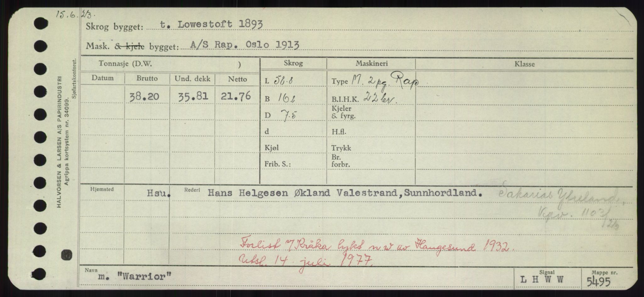 Sjøfartsdirektoratet med forløpere, Skipsmålingen, AV/RA-S-1627/H/Hd/L0042: Fartøy, Vi-We, s. 251