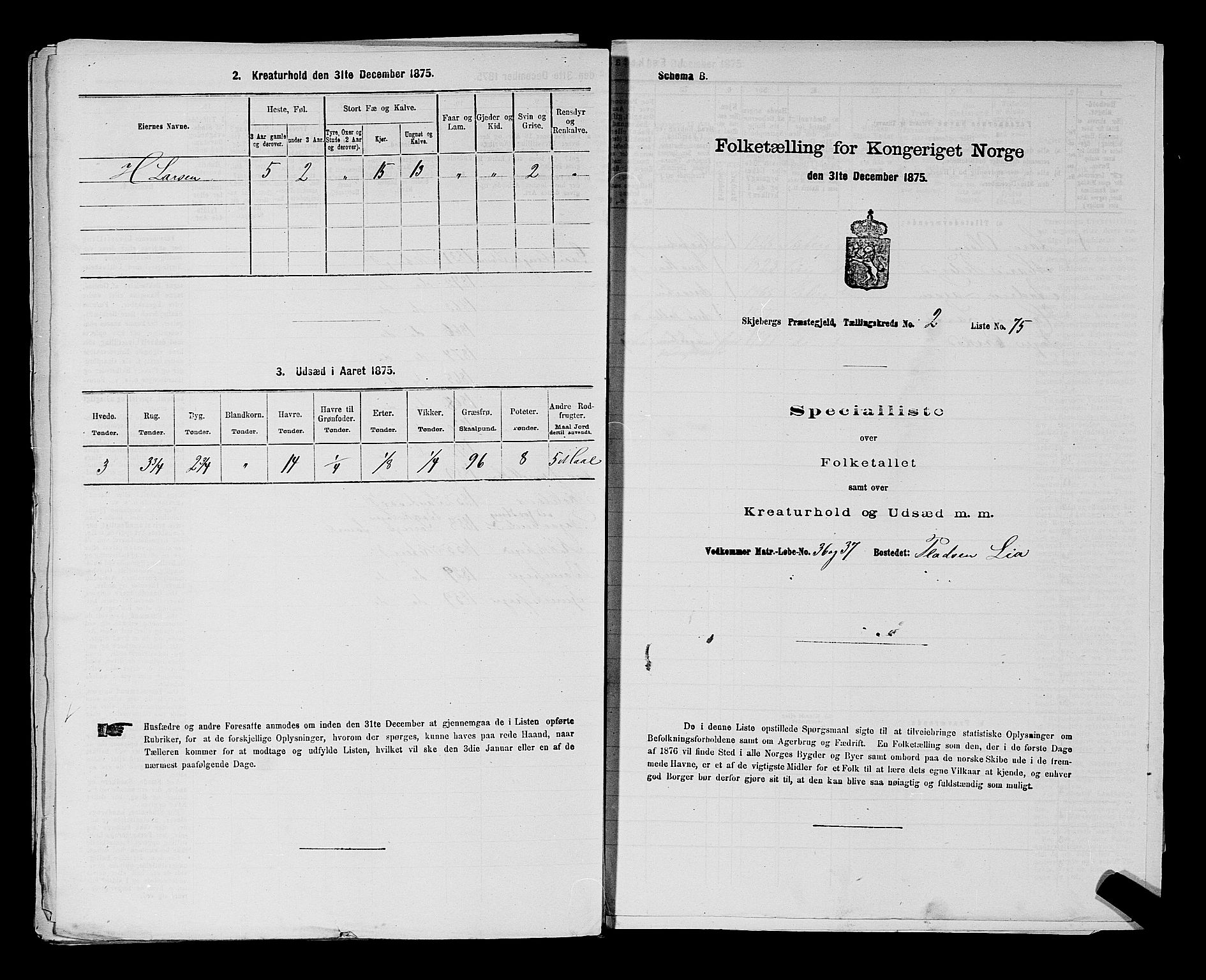 RA, Folketelling 1875 for 0115P Skjeberg prestegjeld, 1875, s. 376