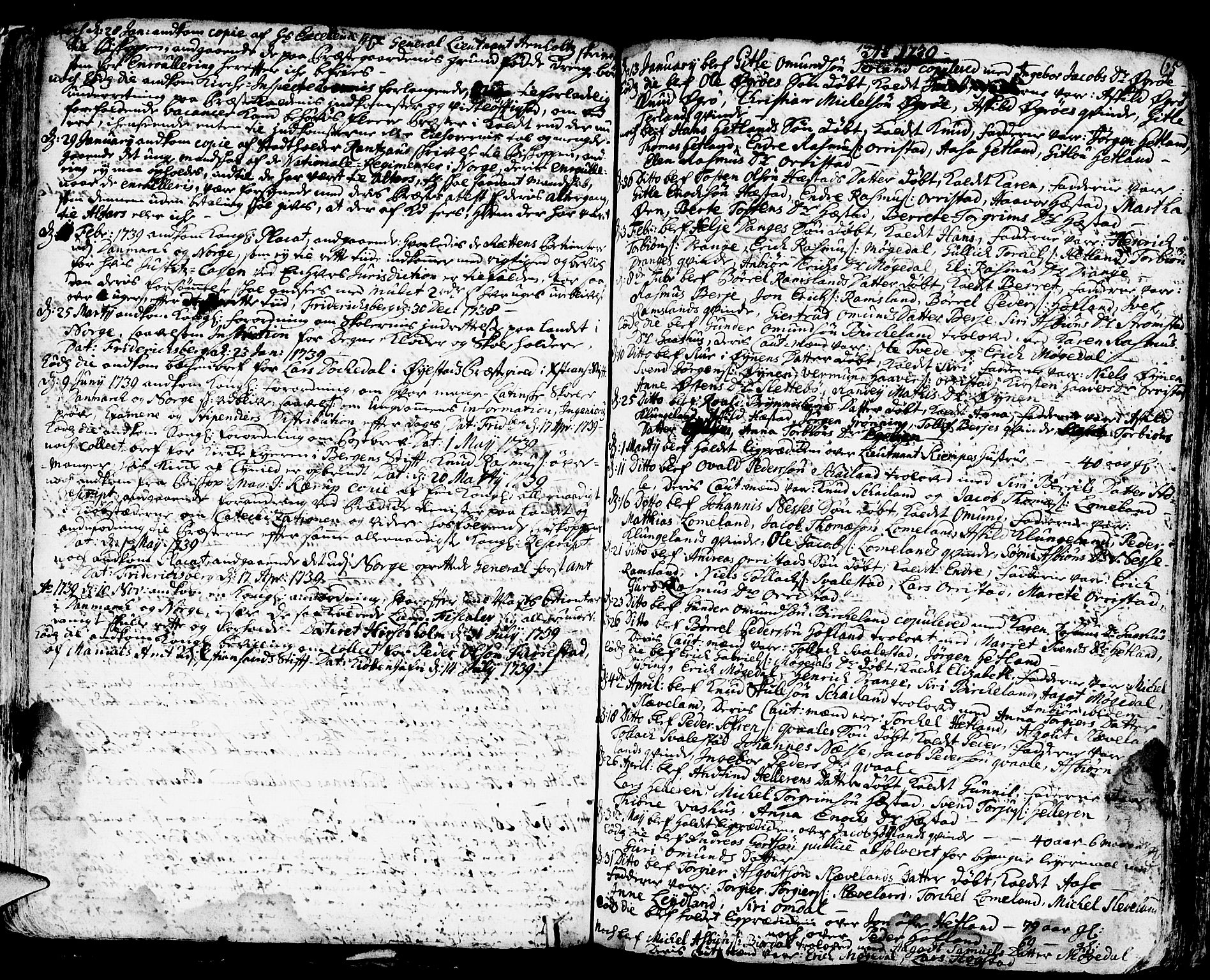 Helleland sokneprestkontor, SAST/A-101810: Ministerialbok nr. A 1 /1, 1713-1761, s. 65