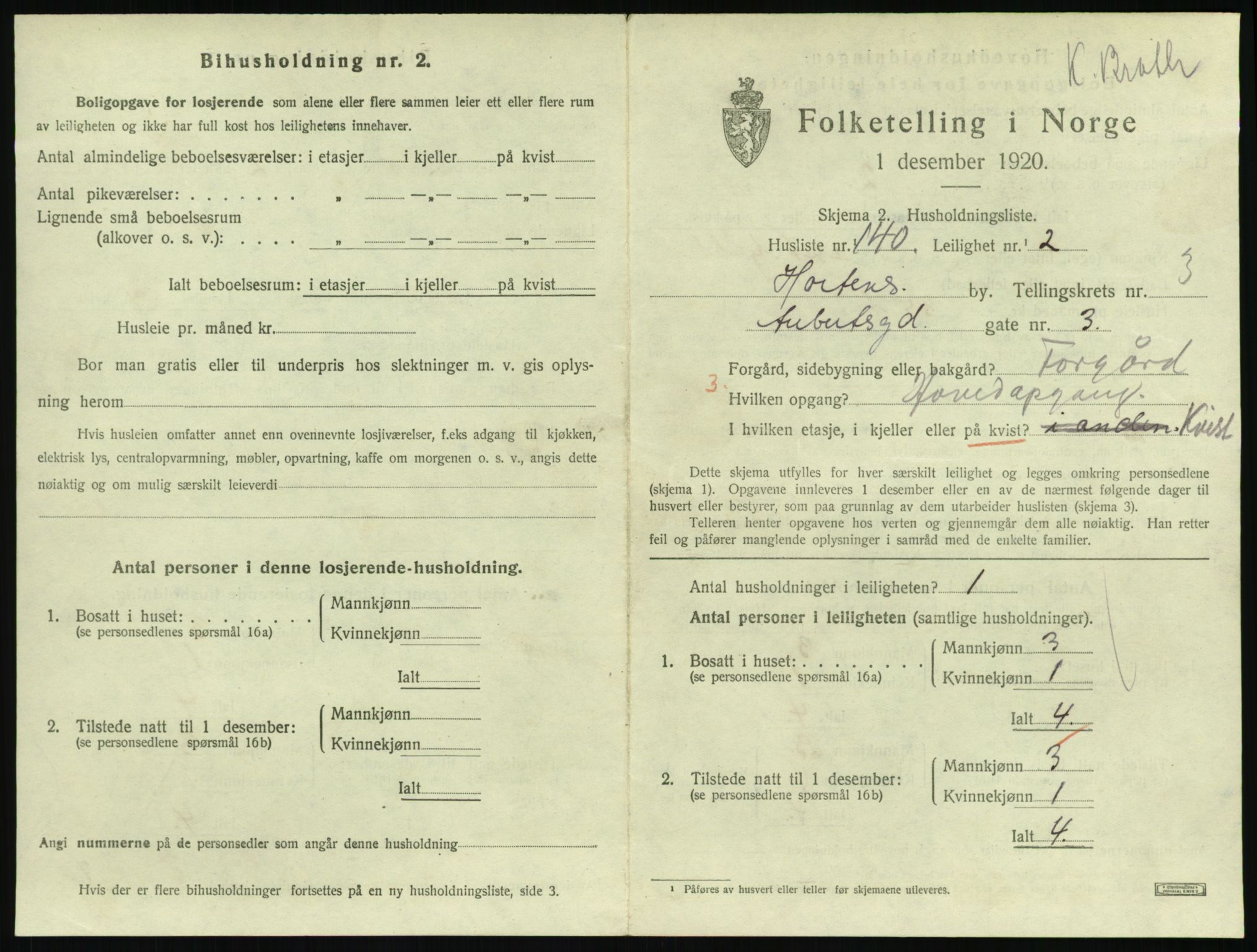 SAKO, Folketelling 1920 for 0703 Horten kjøpstad, 1920, s. 4593
