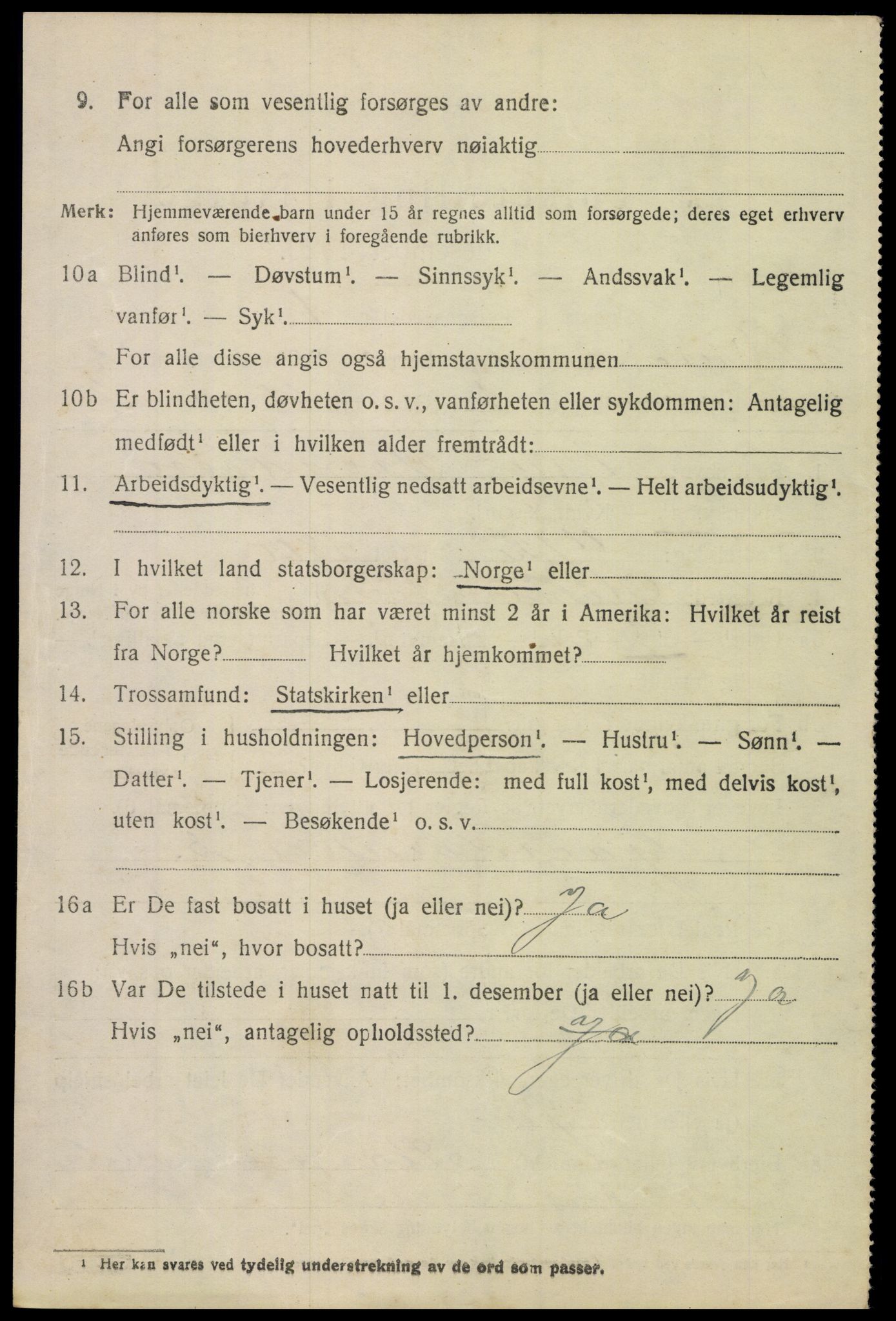 SAH, Folketelling 1920 for 0536 Søndre Land herred, 1920, s. 2194