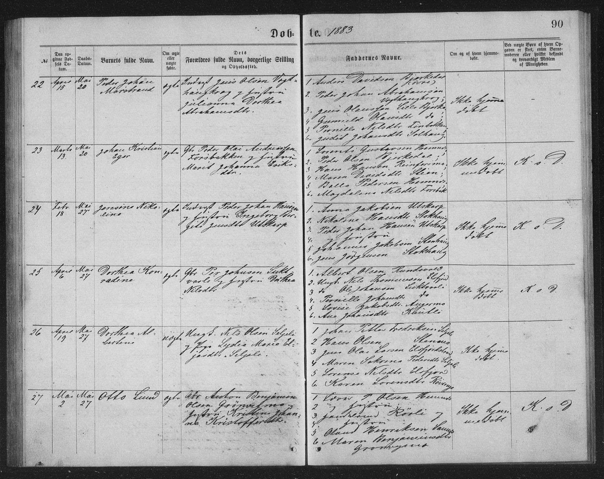 Ministerialprotokoller, klokkerbøker og fødselsregistre - Nordland, AV/SAT-A-1459/825/L0369: Klokkerbok nr. 825C06, 1873-1885, s. 90