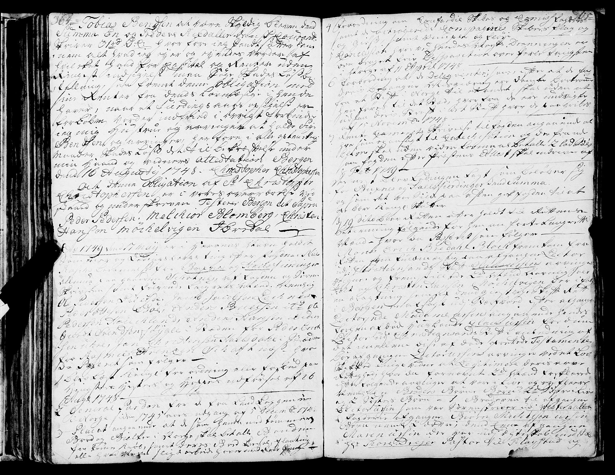 Lofoten sorenskriveri, SAT/A-0017/1/1/1A/L0005: Tingbok, 1739-1752, s. 364-365