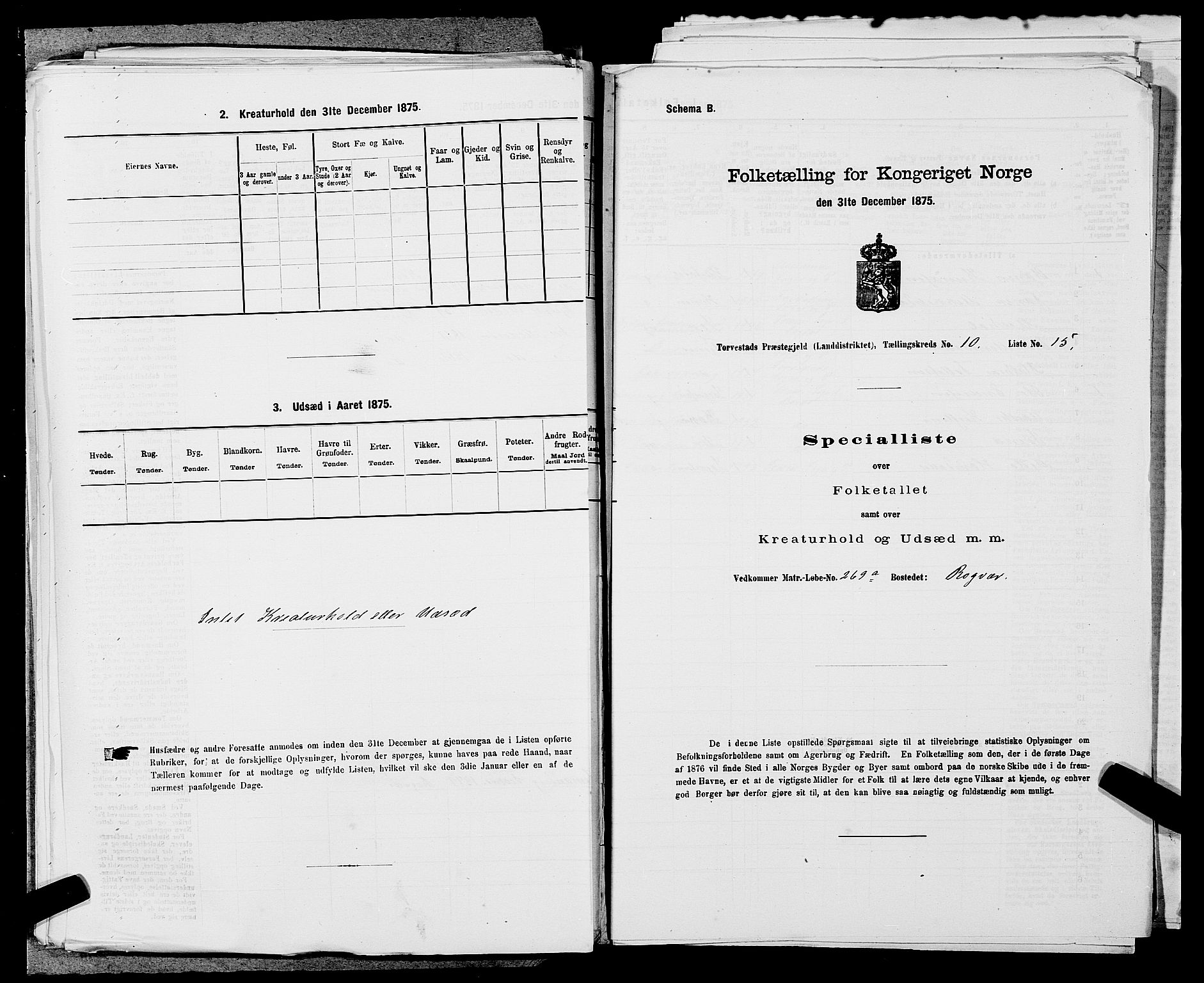 SAST, Folketelling 1875 for 1152L Torvastad prestegjeld, Torvastad sokn, Skåre sokn og Utsira sokn, 1875, s. 1275