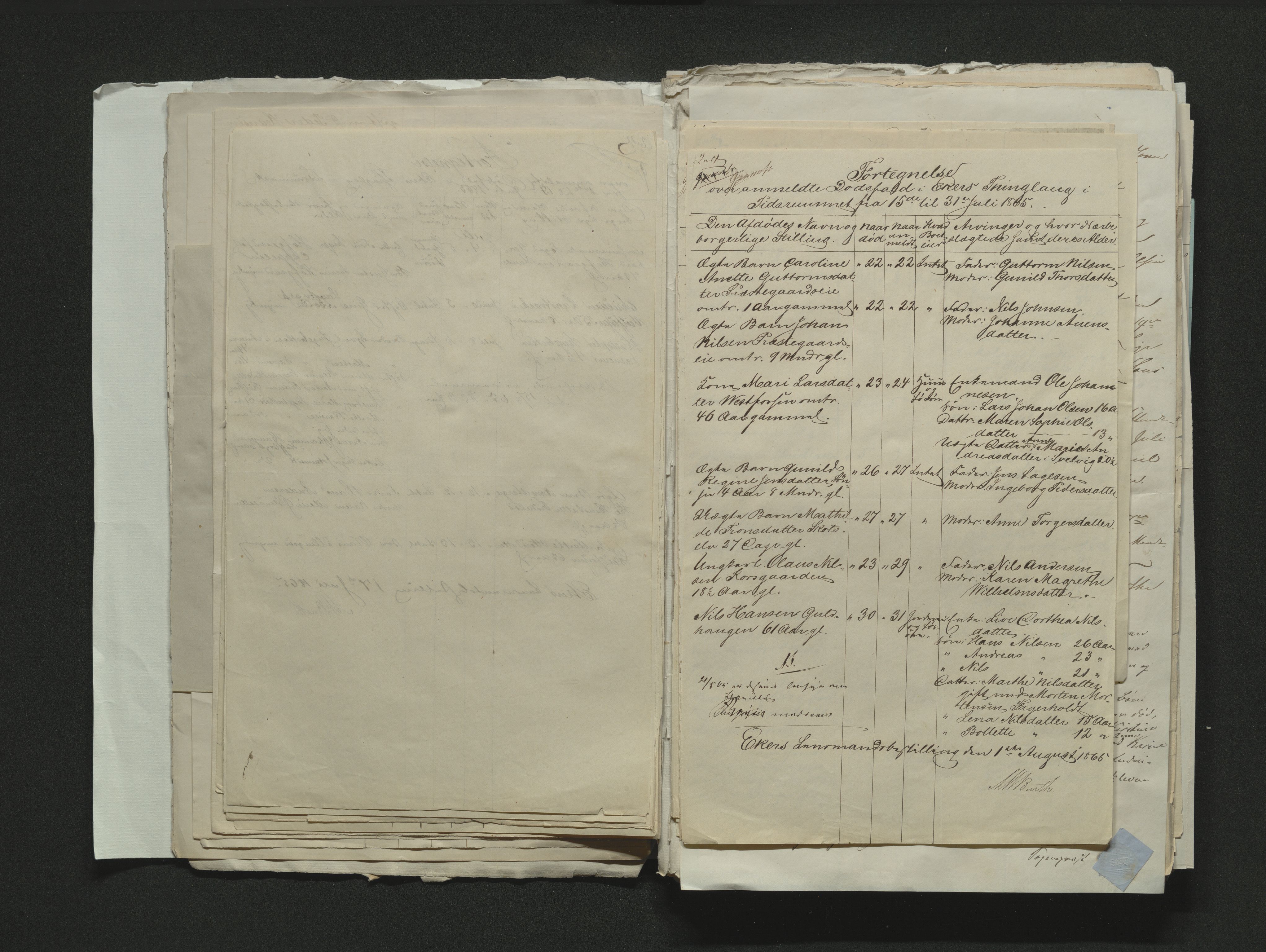 Eiker, Modum og Sigdal sorenskriveri, AV/SAKO-A-123/H/Ha/Hab/L0011: Dødsfallsmeldinger, 1862-1865, s. 543