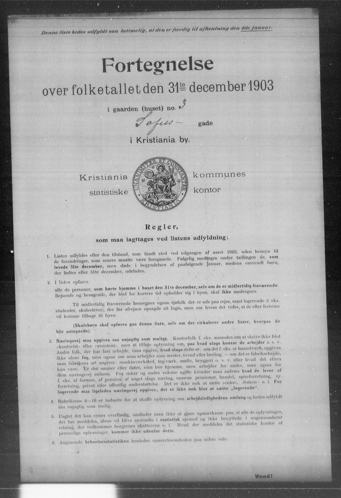 OBA, Kommunal folketelling 31.12.1903 for Kristiania kjøpstad, 1903, s. 18899