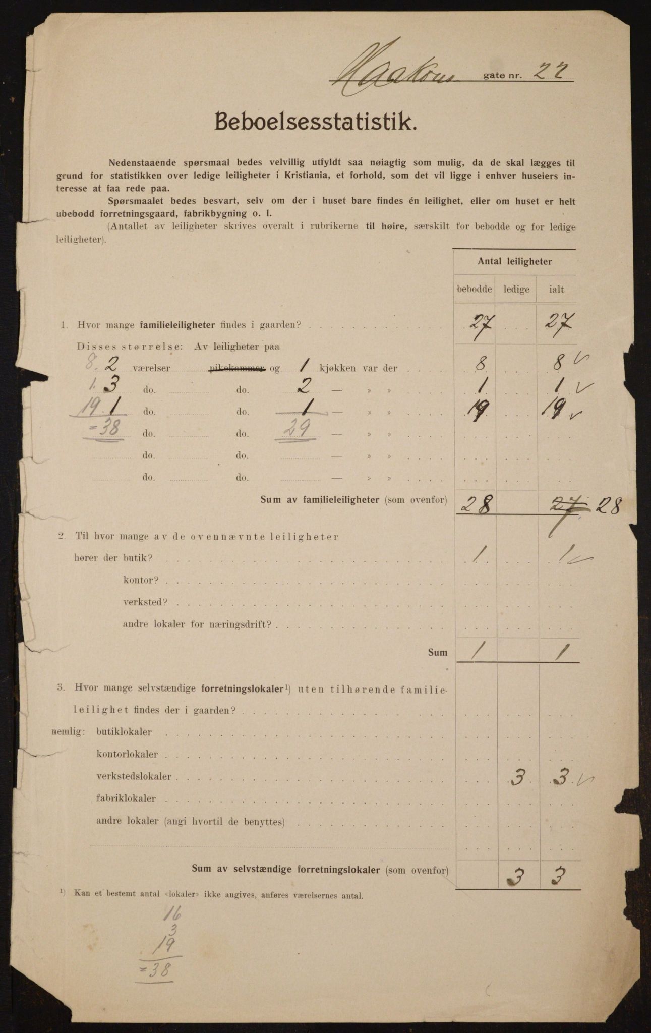 OBA, Kommunal folketelling 1.2.1910 for Kristiania, 1910, s. 42242