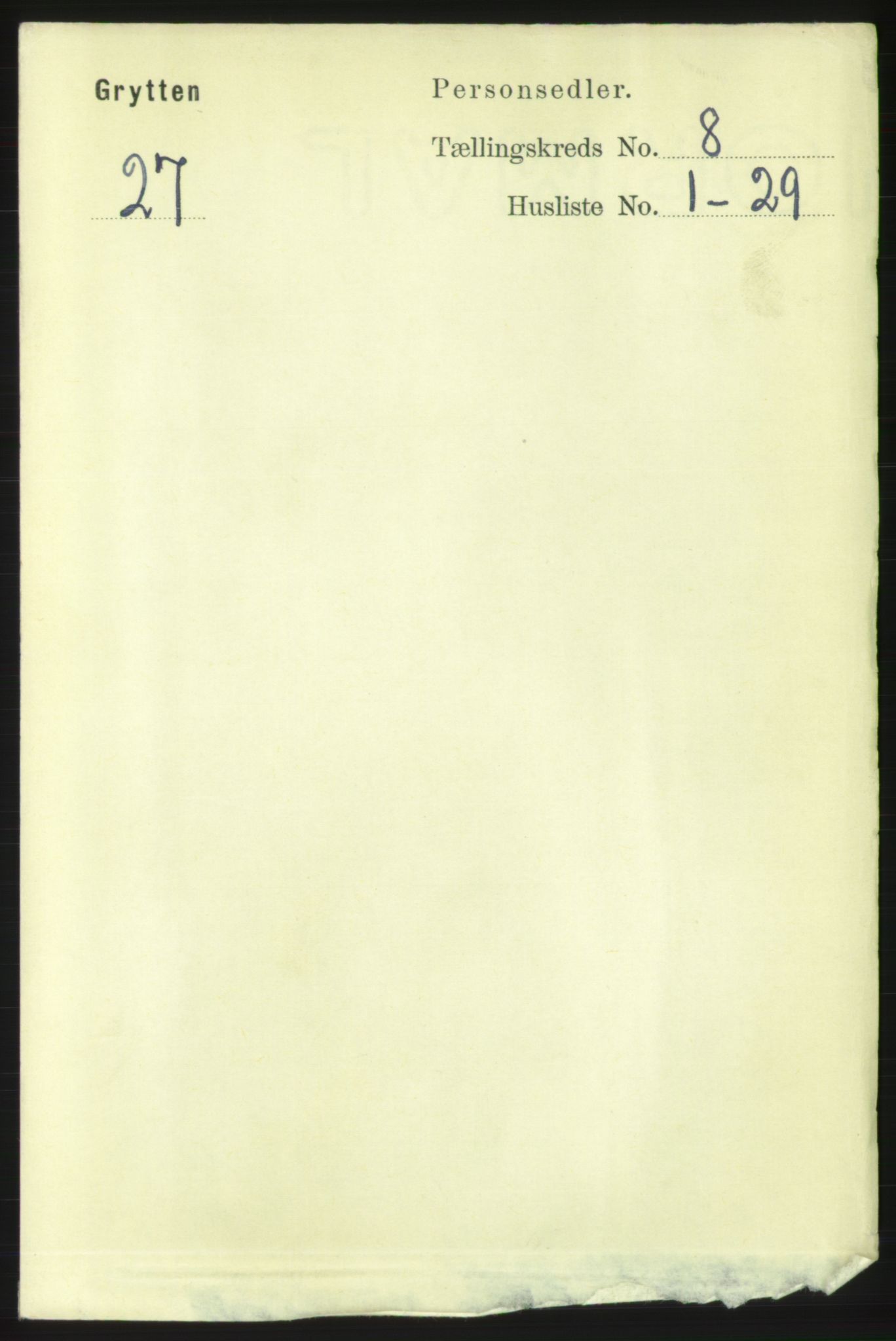 RA, Folketelling 1891 for 1539 Grytten herred, 1891, s. 3164