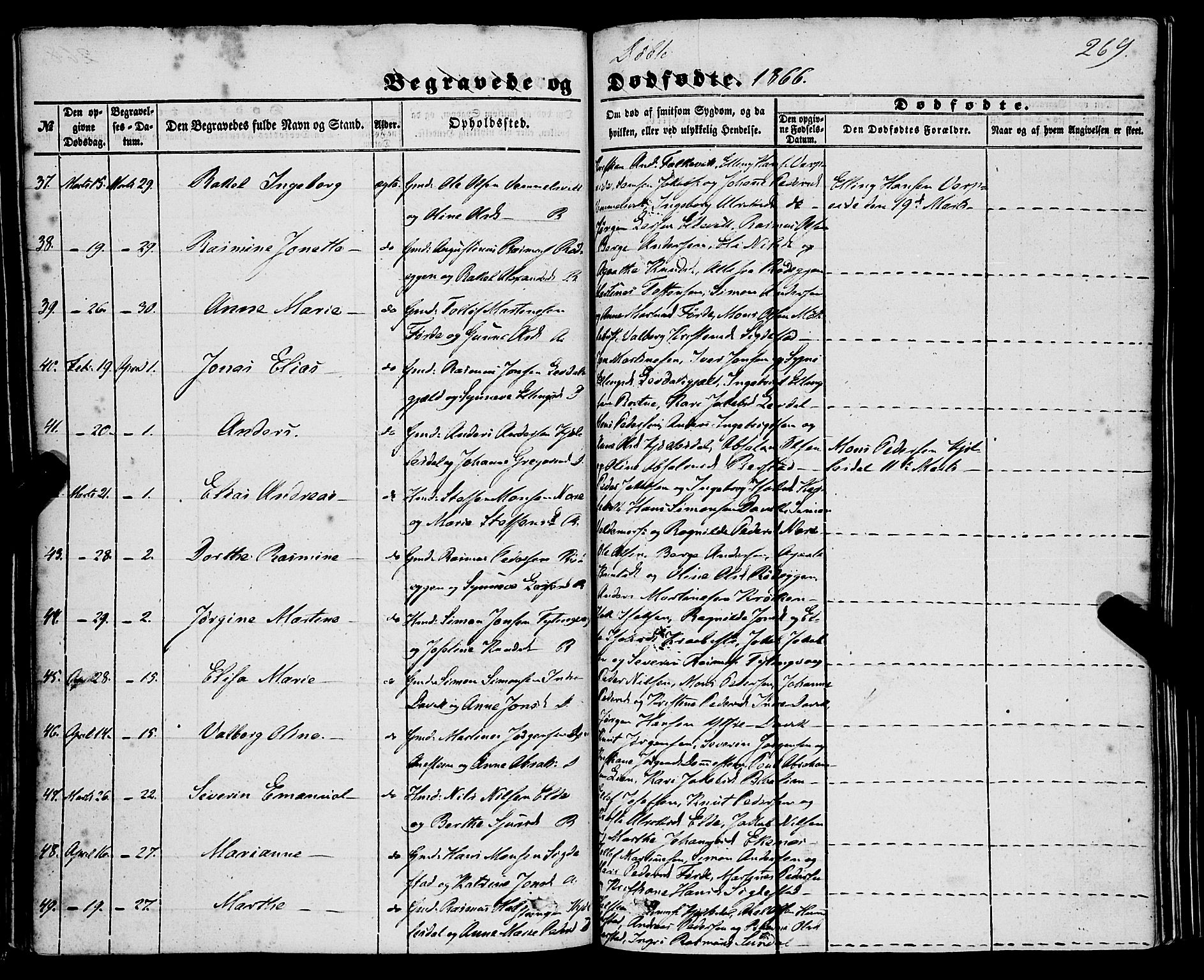 Davik sokneprestembete, AV/SAB-A-79701/H/Haa/Haaa/L0005: Ministerialbok nr. A 5, 1850-1866, s. 269