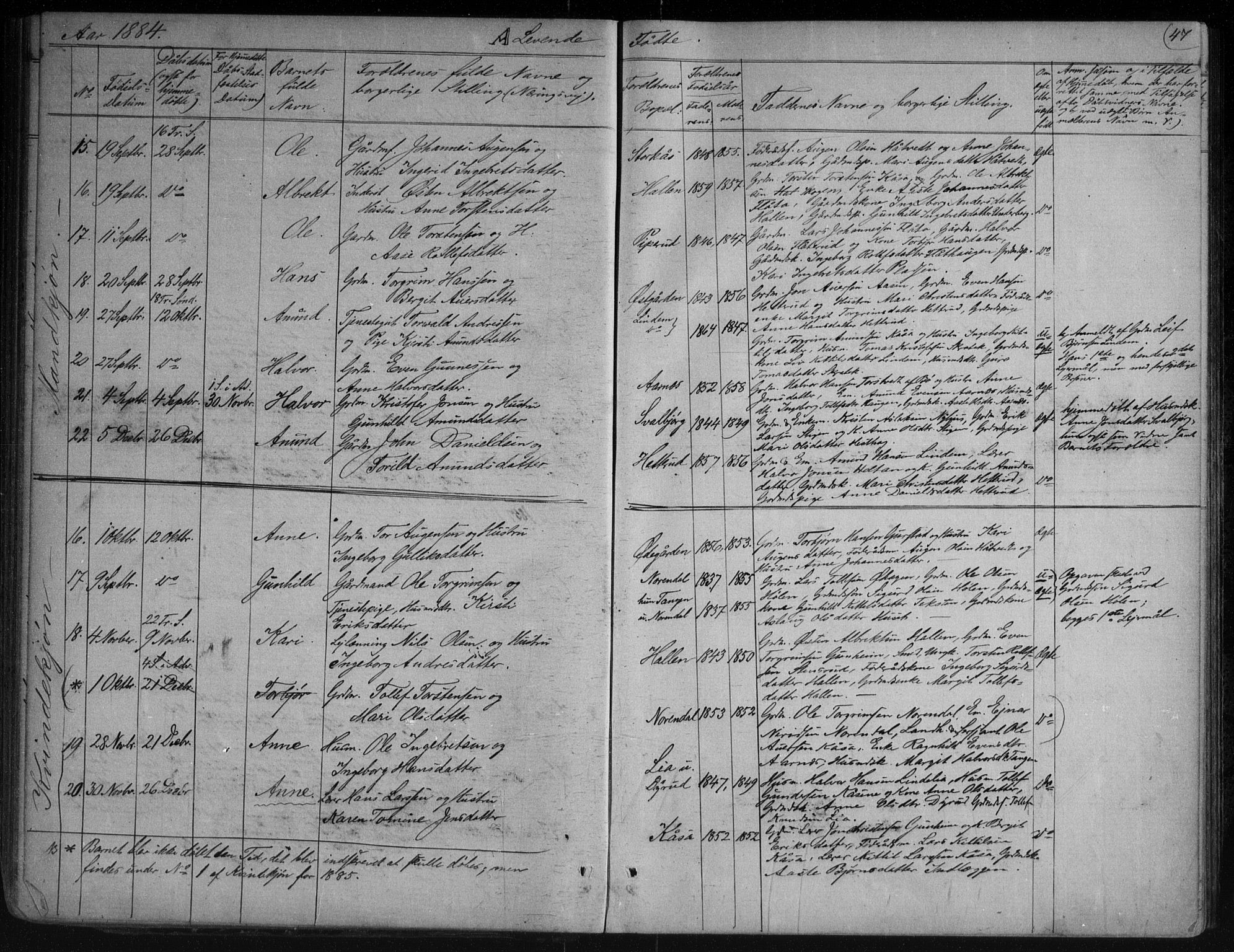 Sauherad kirkebøker, AV/SAKO-A-298/G/Gb/L0002: Klokkerbok nr. II 2, 1866-1897, s. 47