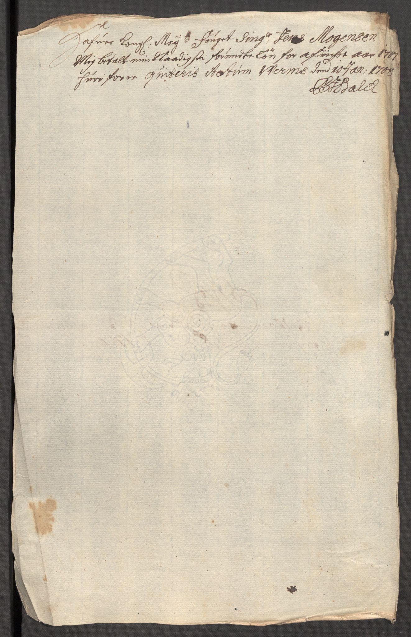 Rentekammeret inntil 1814, Reviderte regnskaper, Fogderegnskap, AV/RA-EA-4092/R62/L4197: Fogderegnskap Stjørdal og Verdal, 1707, s. 213