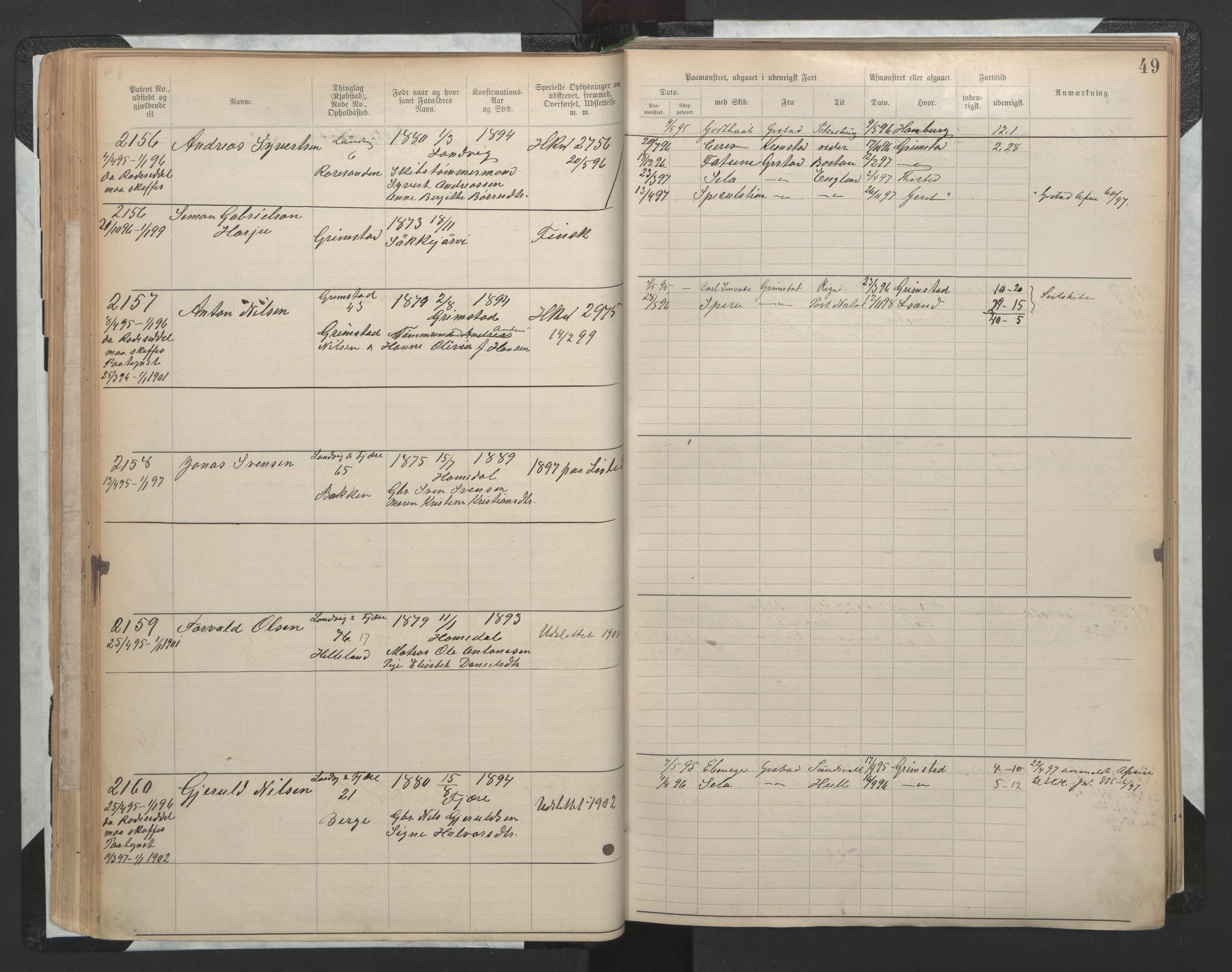 Grimstad mønstringskrets, SAK/2031-0013/F/Fa/L0002: Annotasjonsrulle nr 1921-3452 med register, F-2, 1892-1948, s. 74