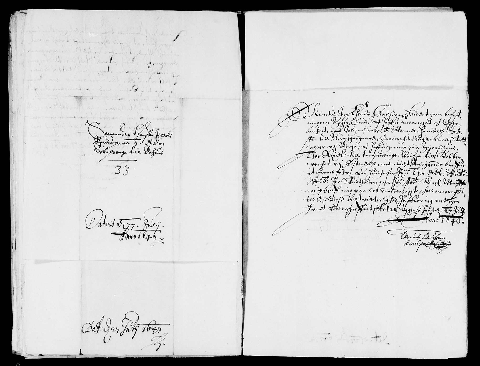 Rentekammeret inntil 1814, Reviderte regnskaper, Lensregnskaper, AV/RA-EA-5023/R/Rb/Rba/L0171: Akershus len, 1643-1644