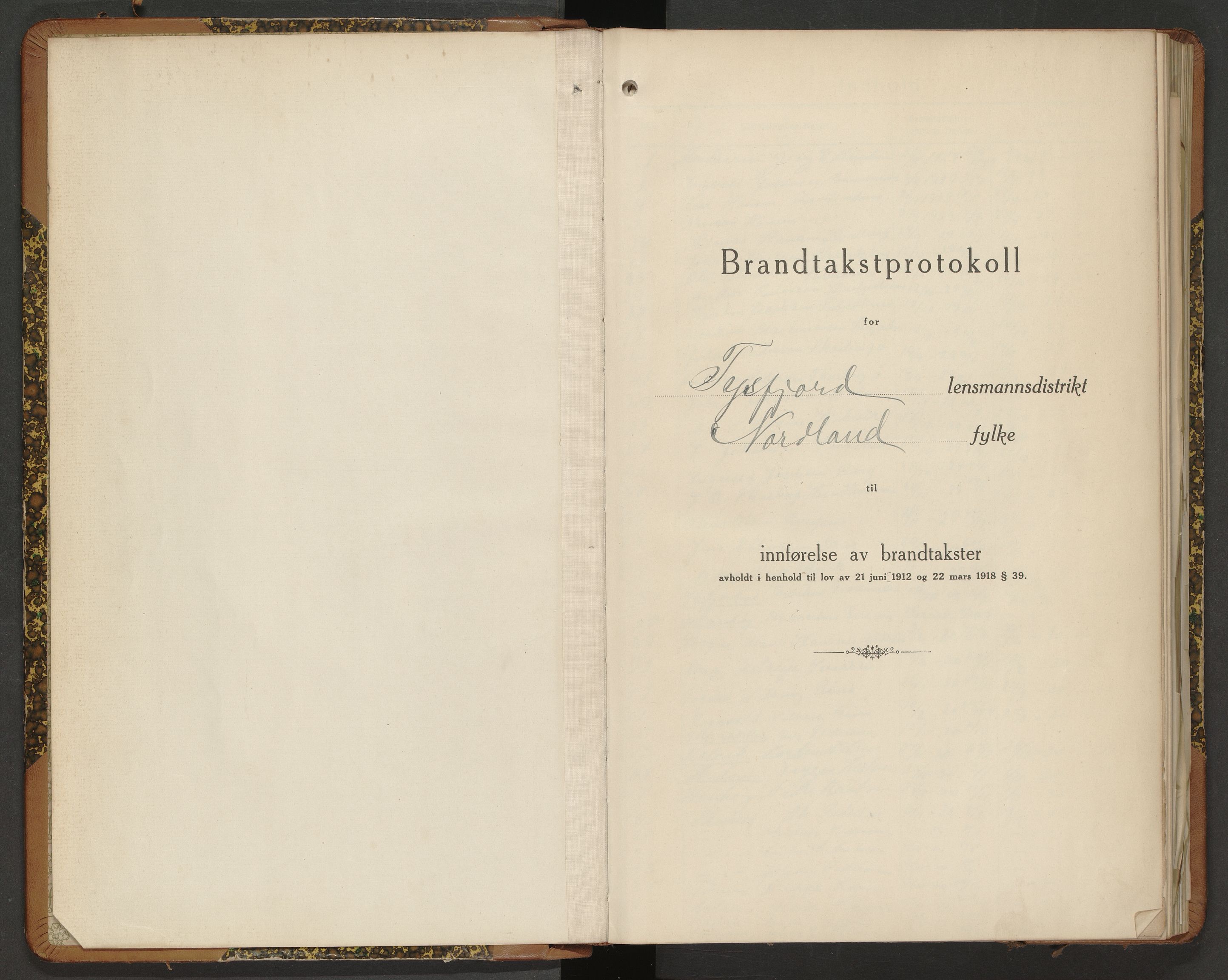 Norges Brannkasse Tysfjord, AV/SAT-A-5581/Fa/L0005: Branntakstprotokoll med skjema, 1929-1933