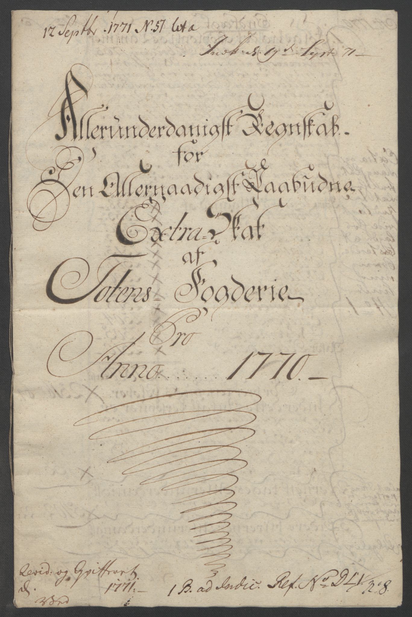 Rentekammeret inntil 1814, Reviderte regnskaper, Fogderegnskap, RA/EA-4092/R19/L1399: Fogderegnskap Toten, Hadeland og Vardal, 1762-1783, s. 201