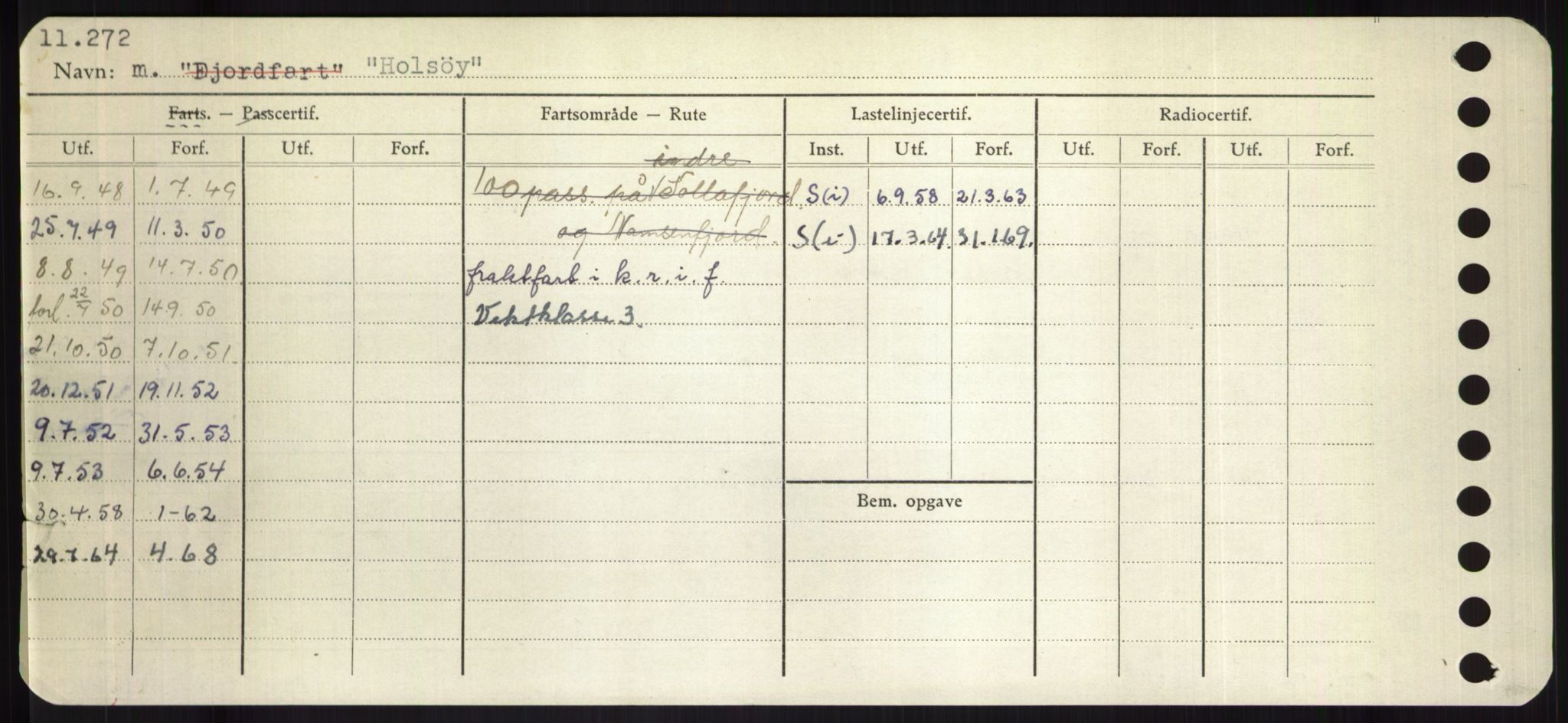 Sjøfartsdirektoratet med forløpere, Skipsmålingen, RA/S-1627/H/Hd/L0017: Fartøy, Holi-Hå, s. 26