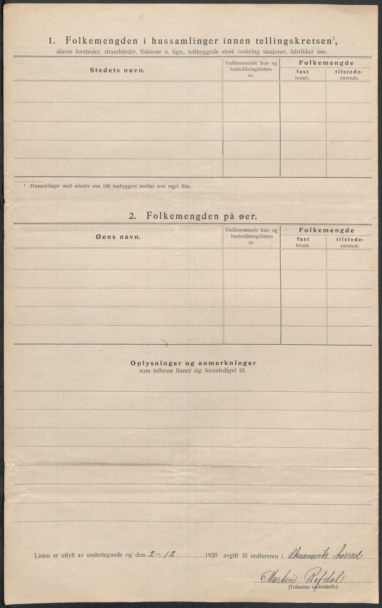 SAB, Folketelling 1920 for 1212 Skånevik herred, 1920, s. 30