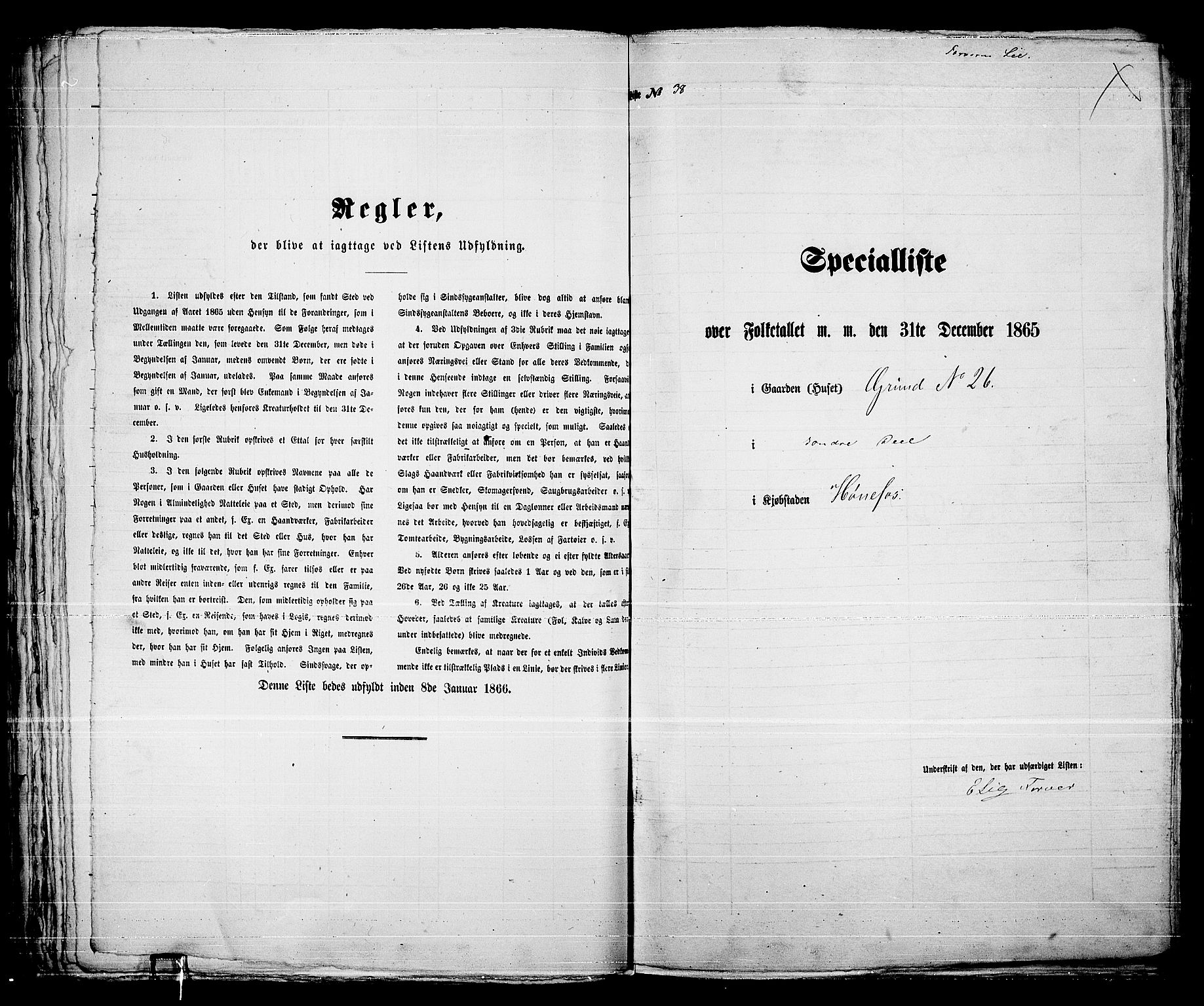 RA, Folketelling 1865 for 0601B Norderhov prestegjeld, Hønefoss kjøpstad, 1865, s. 78