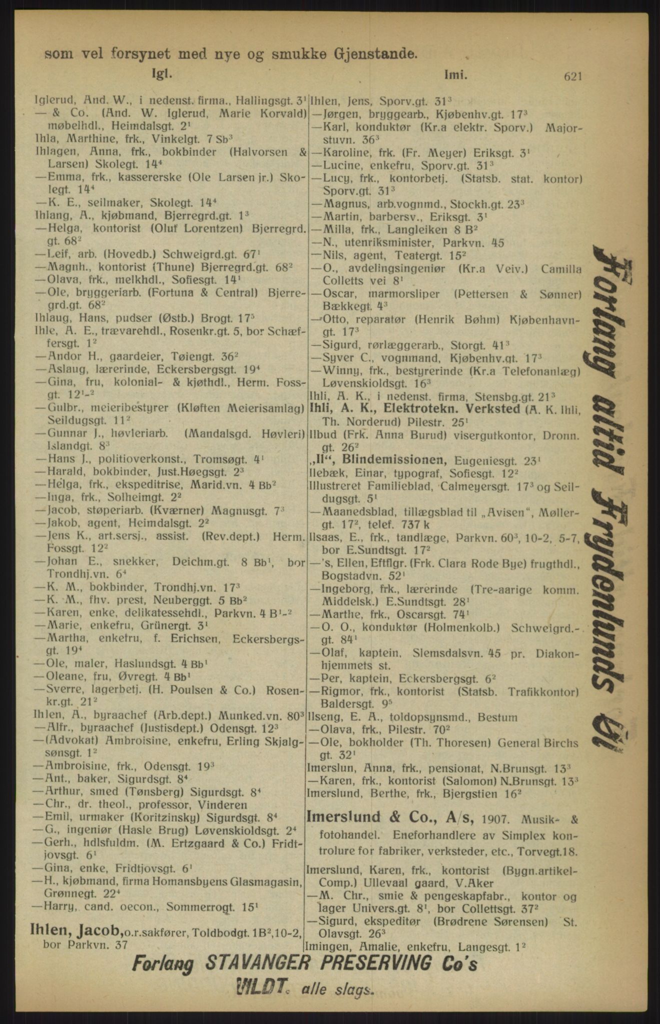 Kristiania/Oslo adressebok, PUBL/-, 1915, s. 621