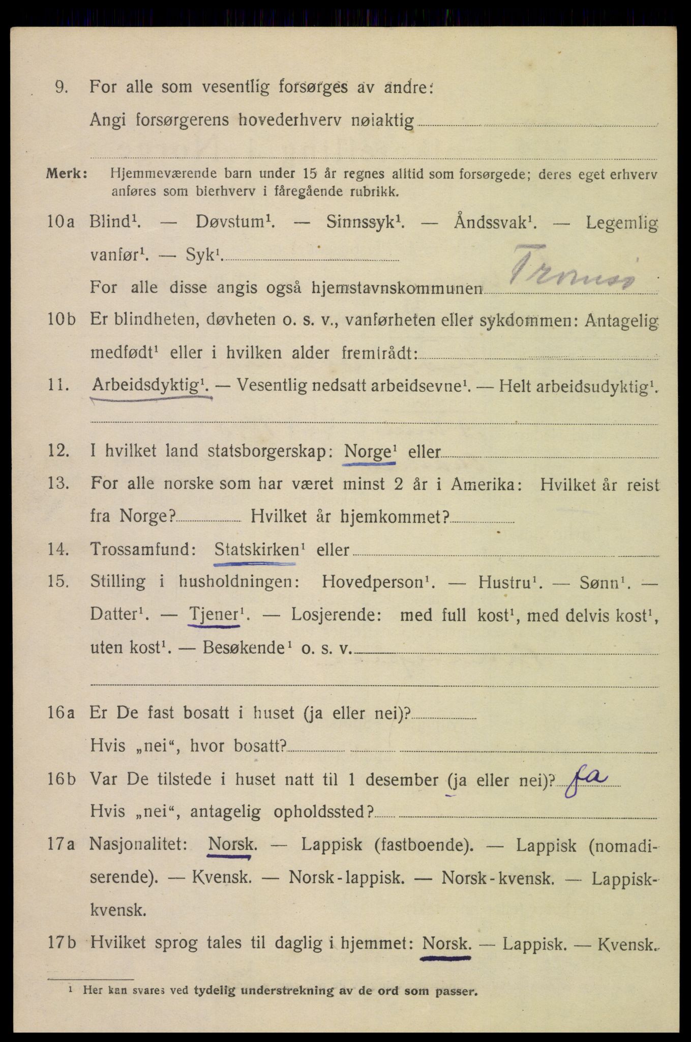SAT, Folketelling 1920 for 1806 Svolvær kjøpstad, 1920, s. 2563