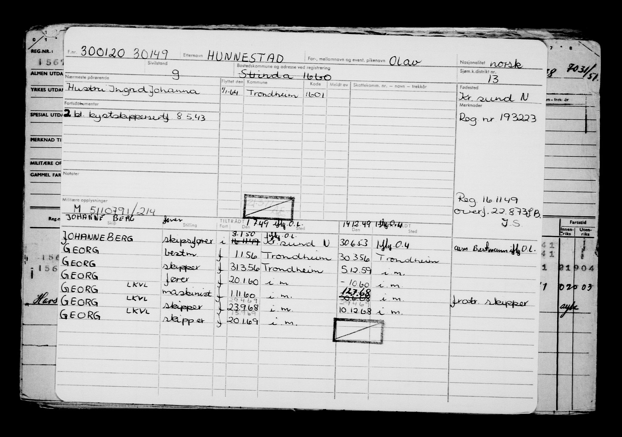 Direktoratet for sjømenn, AV/RA-S-3545/G/Gb/L0176: Hovedkort, 1920, s. 494