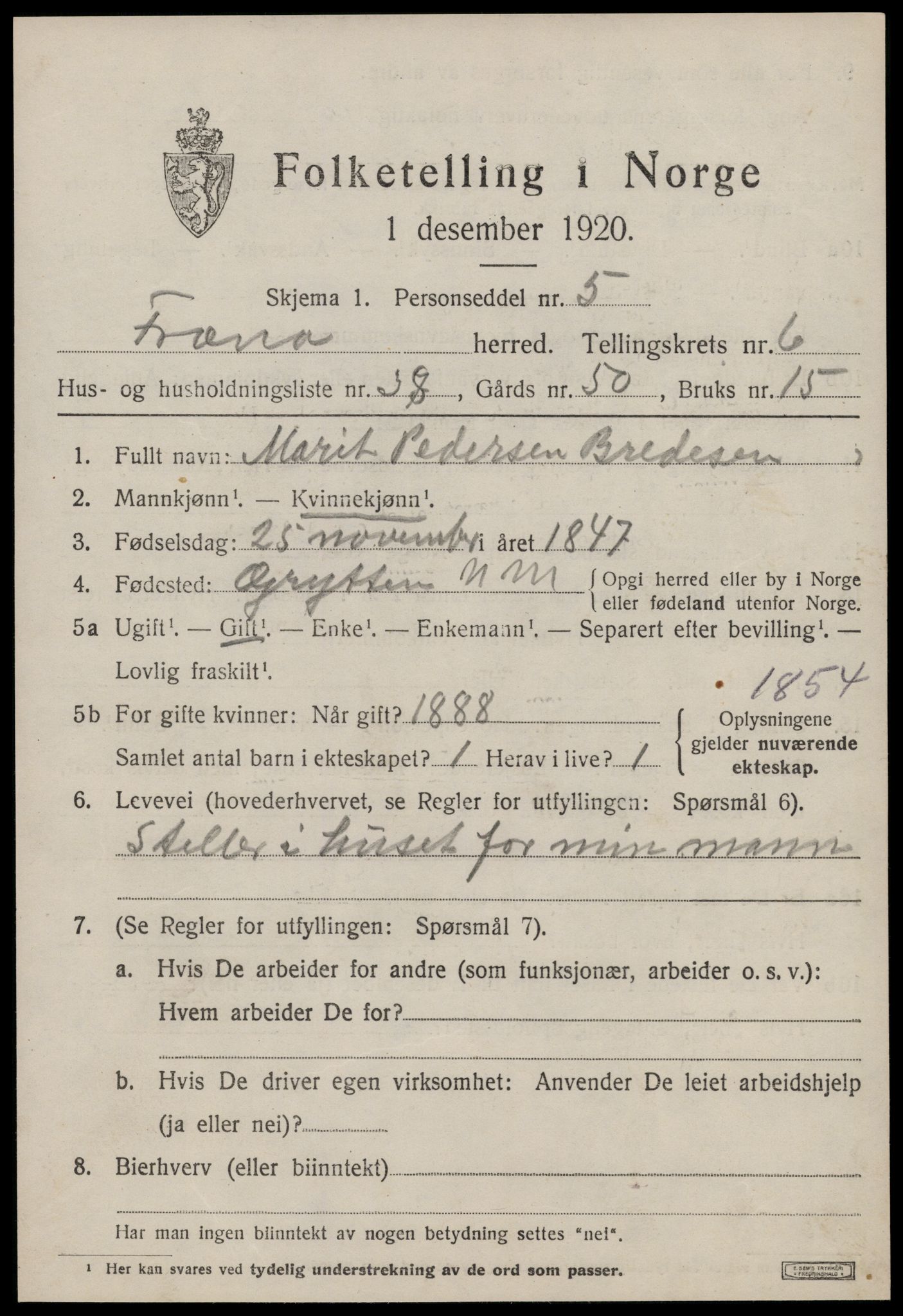 SAT, Folketelling 1920 for 1548 Fræna herred, 1920, s. 4507