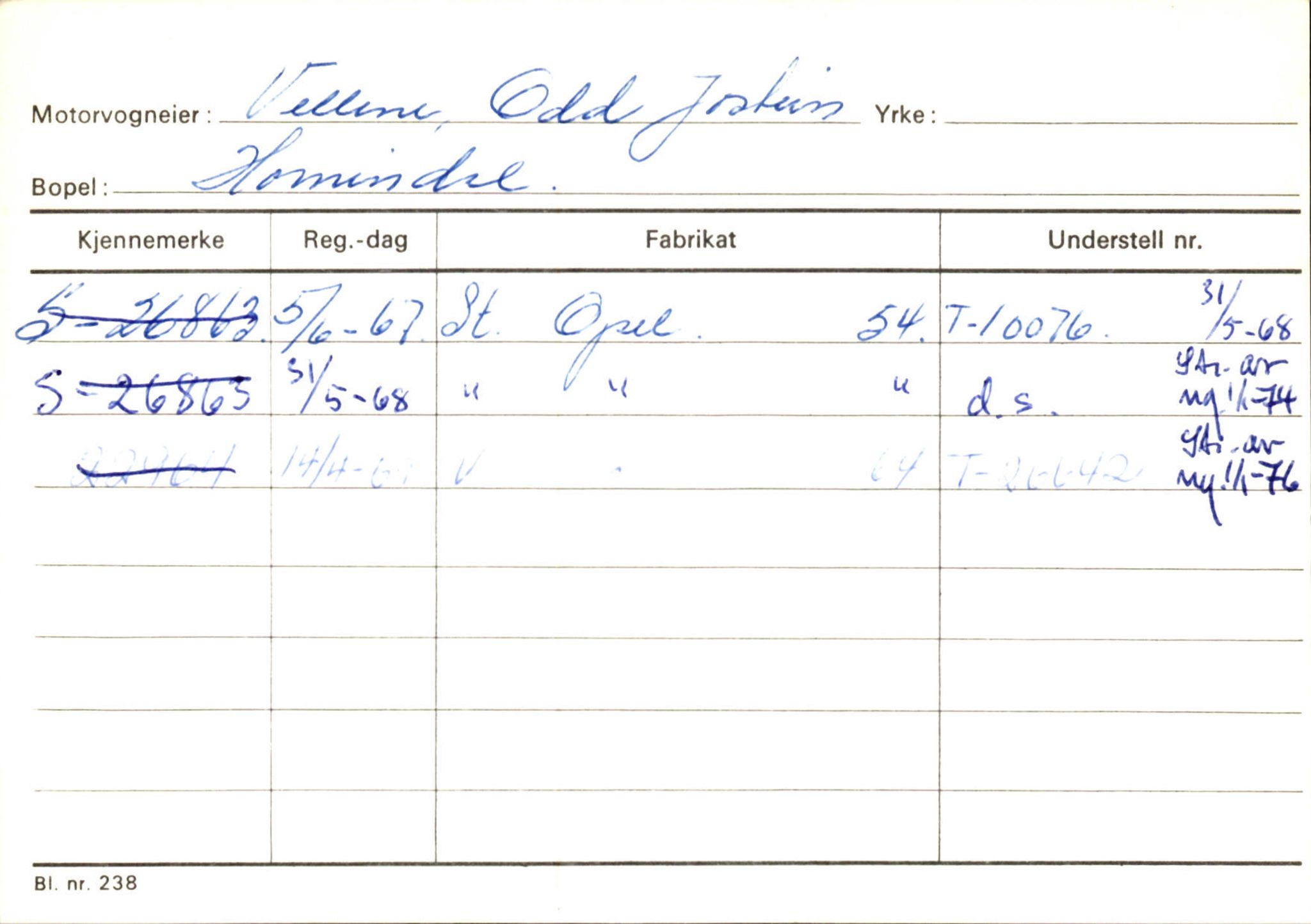 Statens vegvesen, Sogn og Fjordane vegkontor, SAB/A-5301/4/F/L0131: Eigarregister Høyanger P-Å. Stryn S-Å, 1945-1975, s. 2273