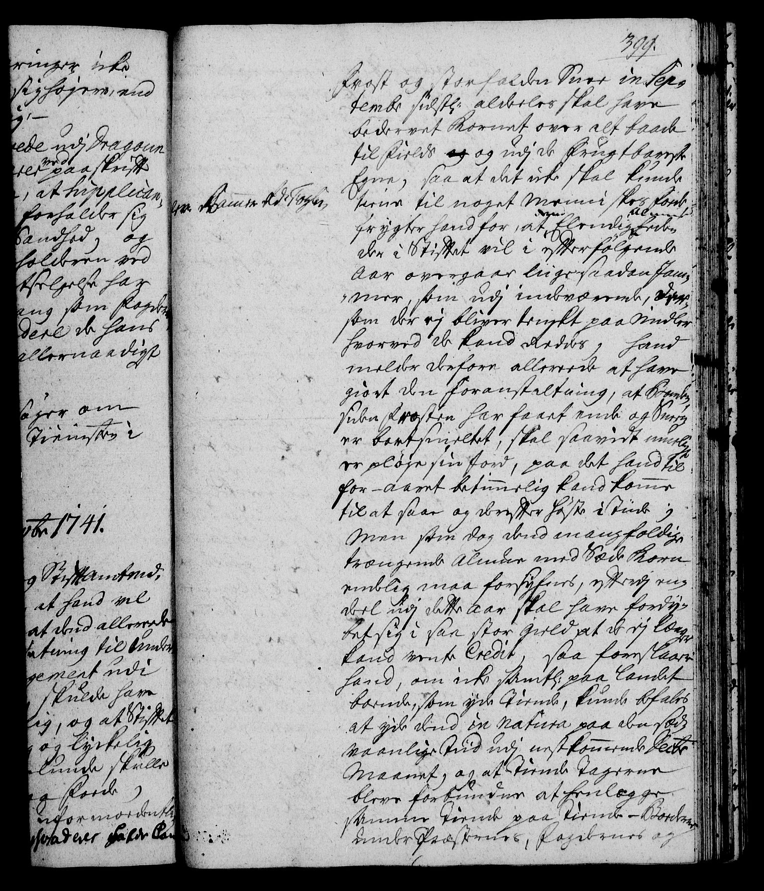 Rentekammeret, Kammerkanselliet, AV/RA-EA-3111/G/Gh/Gha/L0023: Norsk ekstraktmemorialprotokoll (merket RK 53.68), 1741-1742, s. 399