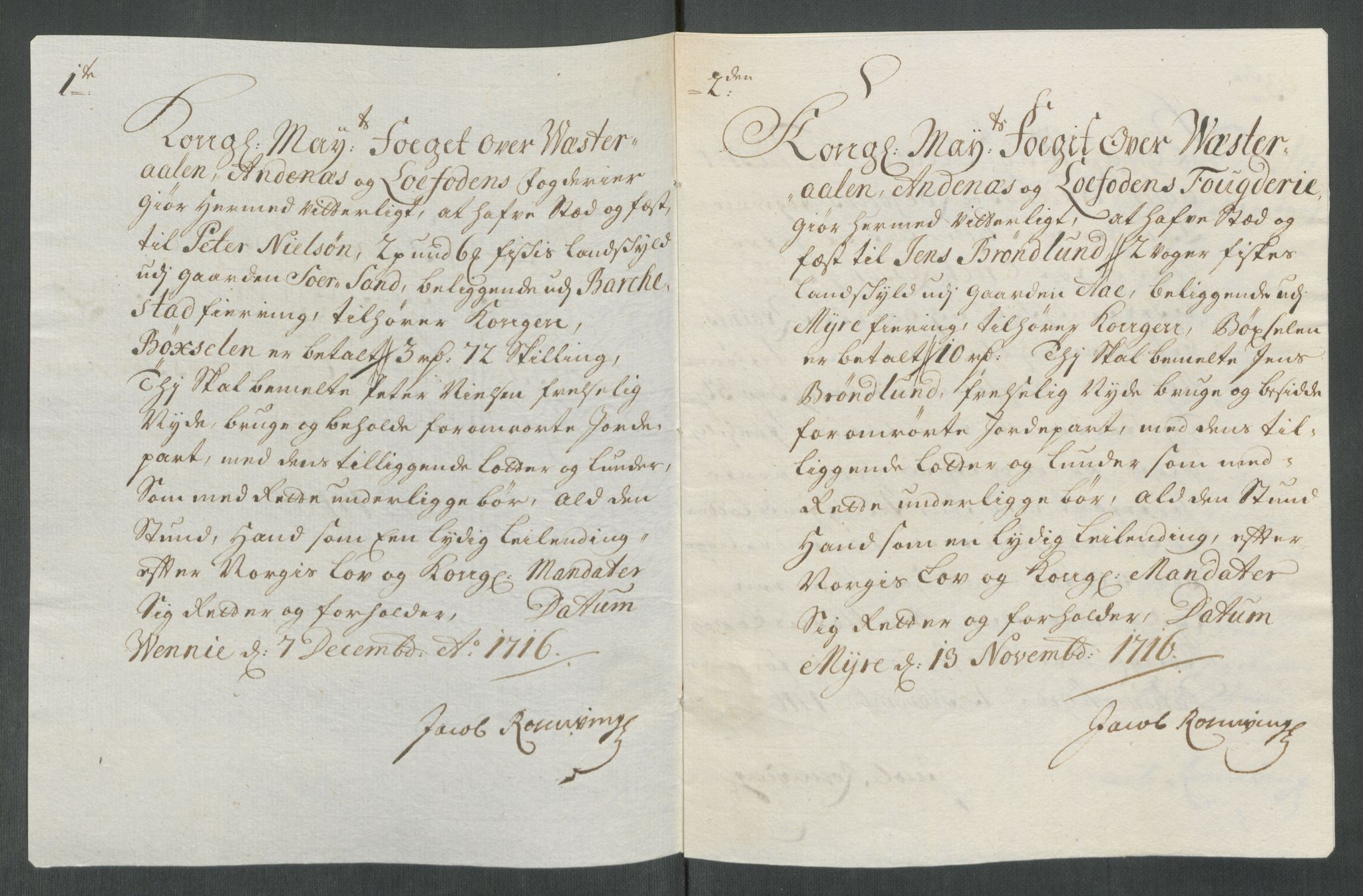 Rentekammeret inntil 1814, Reviderte regnskaper, Fogderegnskap, RA/EA-4092/R67/L4682: Fogderegnskap Vesterålen, Andenes og Lofoten, 1716, s. 153