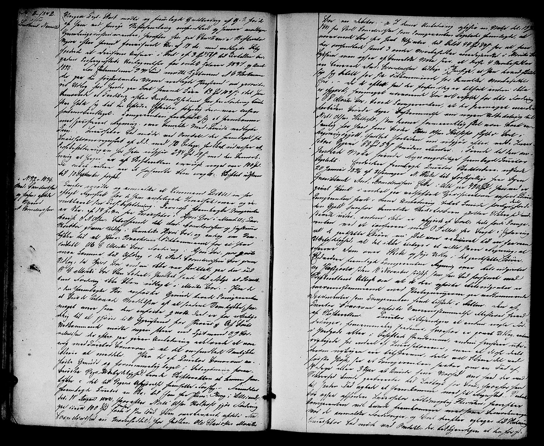 Kristiansand byrett, AV/SAK-1223-0001/H/Hc/L0023: Skifteprotokoll nr. 19, 1842-1845, s. 22b-23a