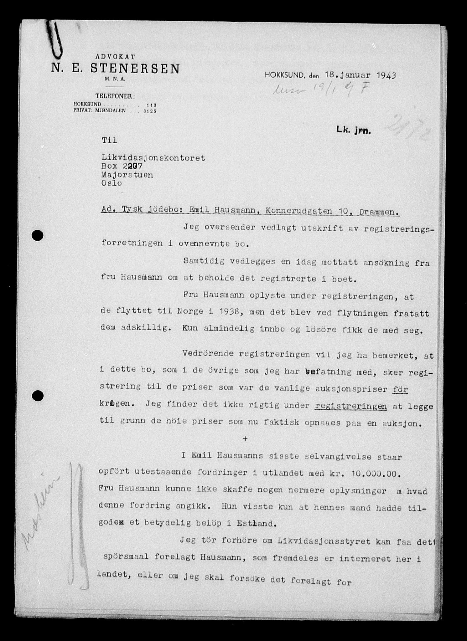 Justisdepartementet, Tilbakeføringskontoret for inndratte formuer, AV/RA-S-1564/H/Hc/Hcd/L0999: --, 1945-1947, s. 25