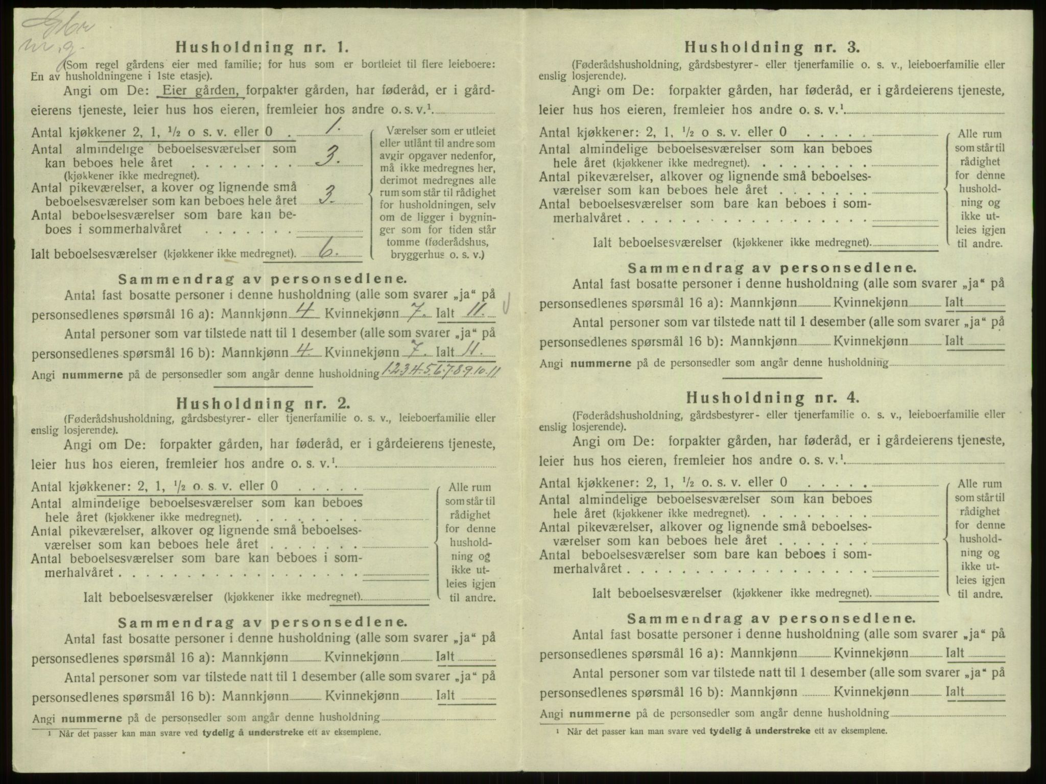 SAB, Folketelling 1920 for 1443 Eid herred, 1920, s. 238