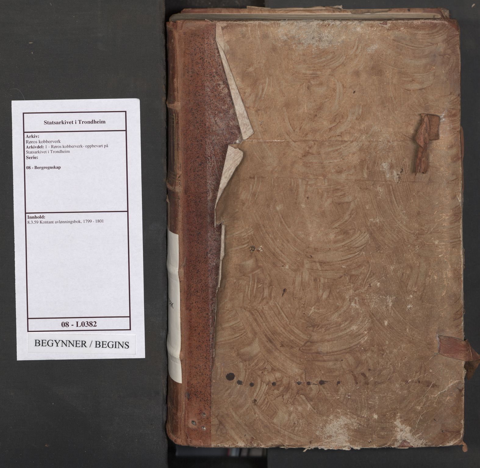 Røros kobberverk, SAT/PA-0211/1/08/L0382: 8.3.59 Kontant avlønningsbok, 1799-1801
