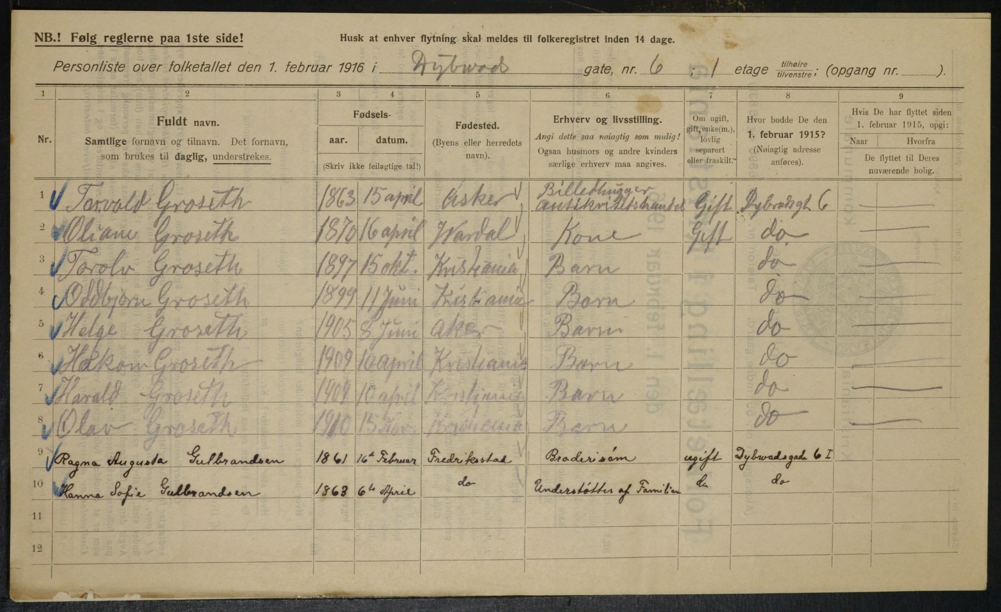 OBA, Kommunal folketelling 1.2.1916 for Kristiania, 1916, s. 17587