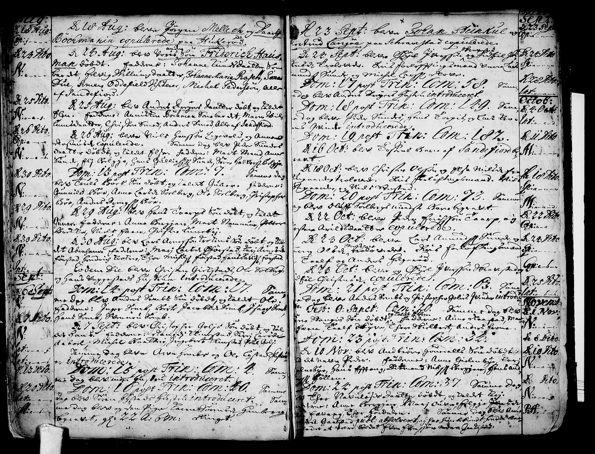 Sandar kirkebøker, AV/SAKO-A-243/F/Fa/L0001: Ministerialbok nr. 1, 1709-1733