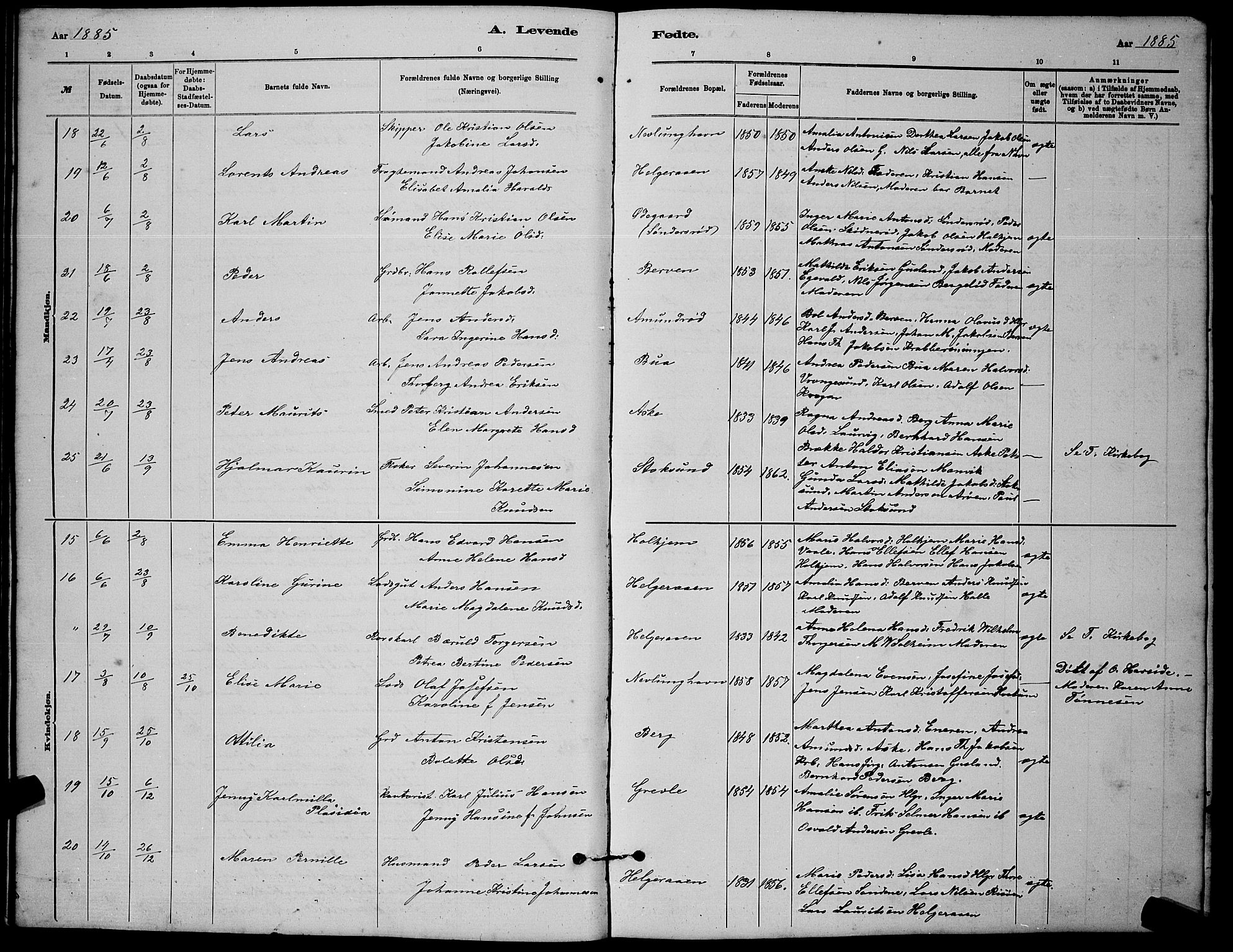 Brunlanes kirkebøker, AV/SAKO-A-342/G/Gb/L0002: Klokkerbok nr. II 2, 1878-1902