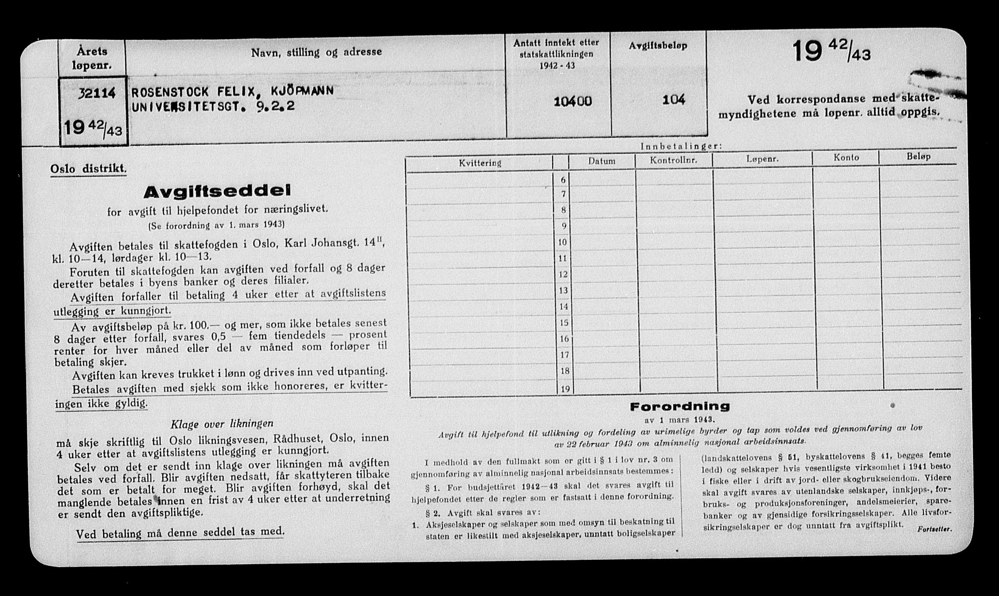 Justisdepartementet, Tilbakeføringskontoret for inndratte formuer, AV/RA-S-1564/H/Hc/Hcc/L0974: --, 1945-1947, s. 274