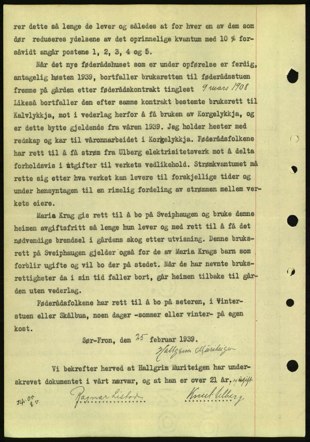 Sør-Gudbrandsdal tingrett, SAH/TING-004/H/Hb/Hbe/L0001: Pantebok nr. B1, 1936-1939, Dagboknr: 2189/1939