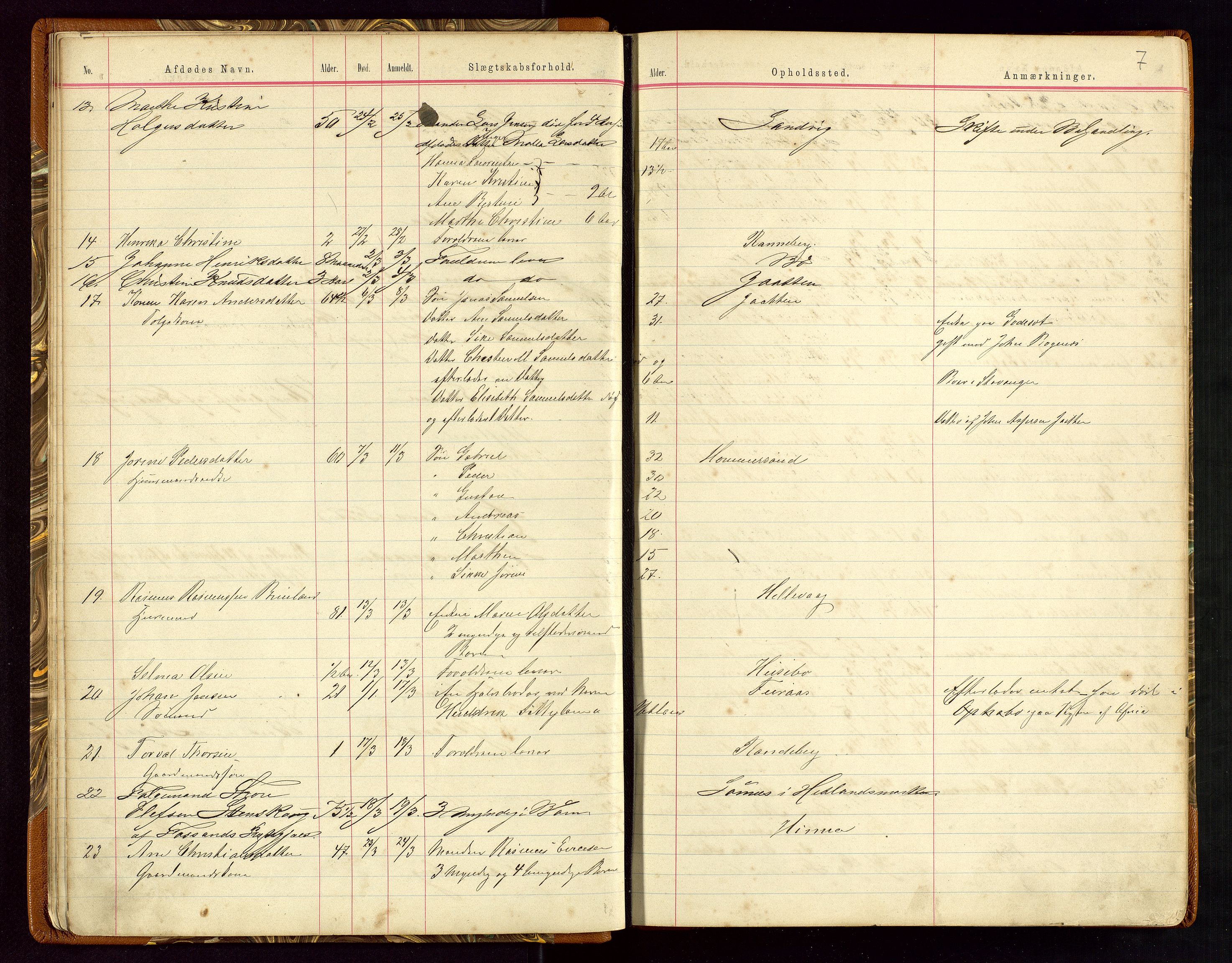 Hetland lensmannskontor, SAST/A-100101/Gga/L0001: Dødsfallprotokoll, 1883-1910, s. 7