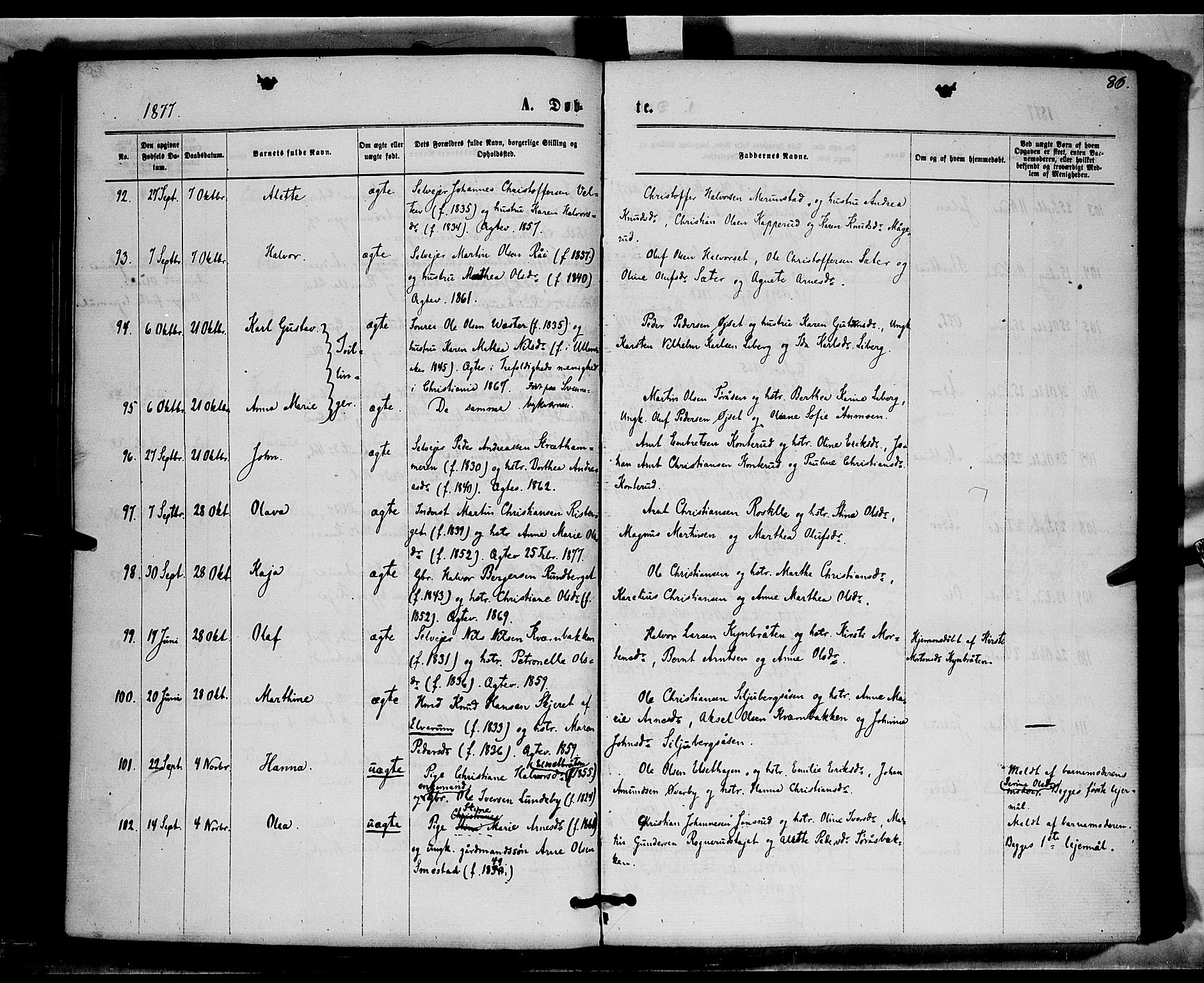 Våler prestekontor, Hedmark, AV/SAH-PREST-040/H/Ha/Haa/L0002: Ministerialbok nr. 2, 1867-1878, s. 86