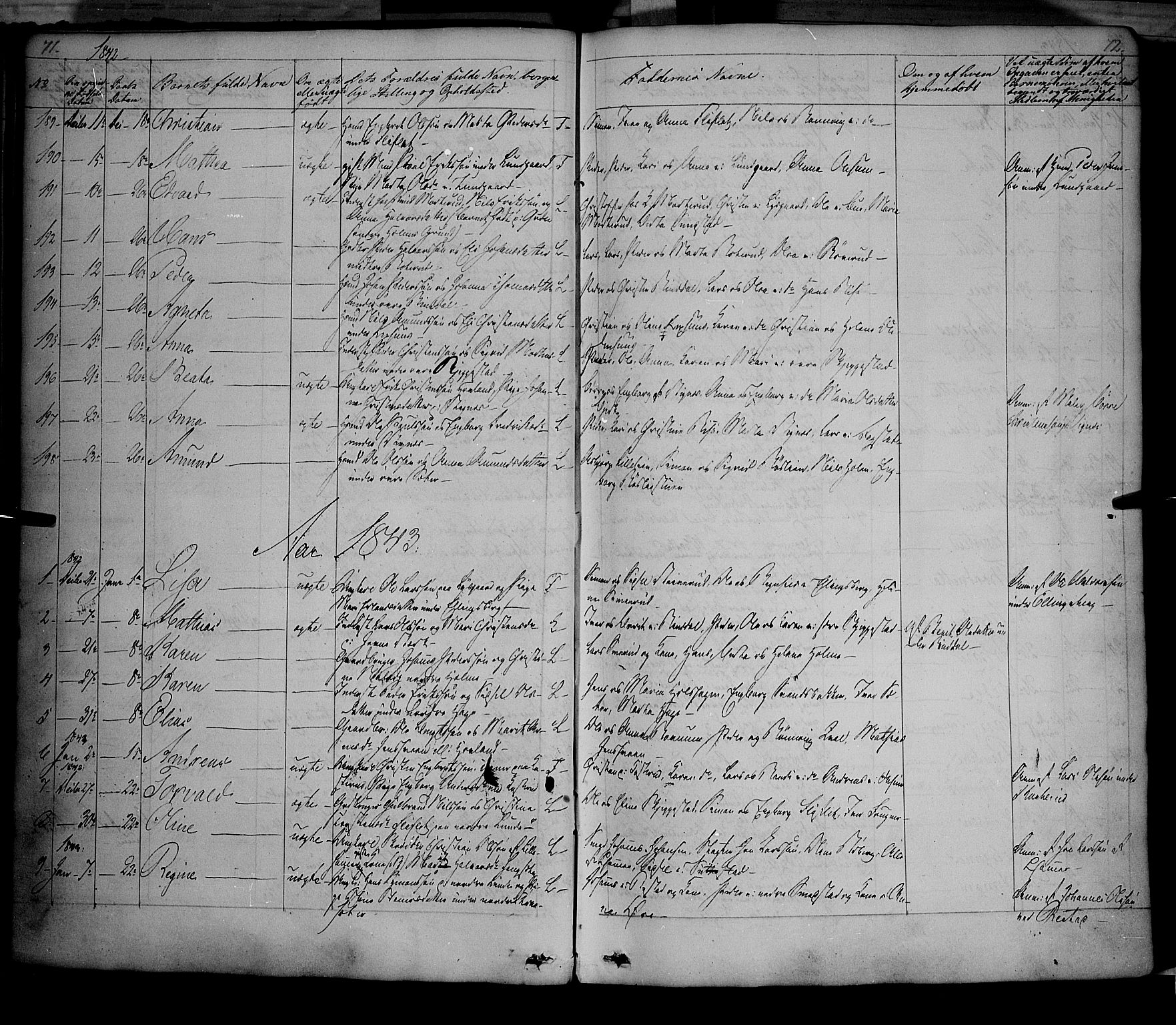 Fåberg prestekontor, AV/SAH-PREST-086/H/Ha/Haa/L0005: Ministerialbok nr. 5, 1836-1854, s. 71-72