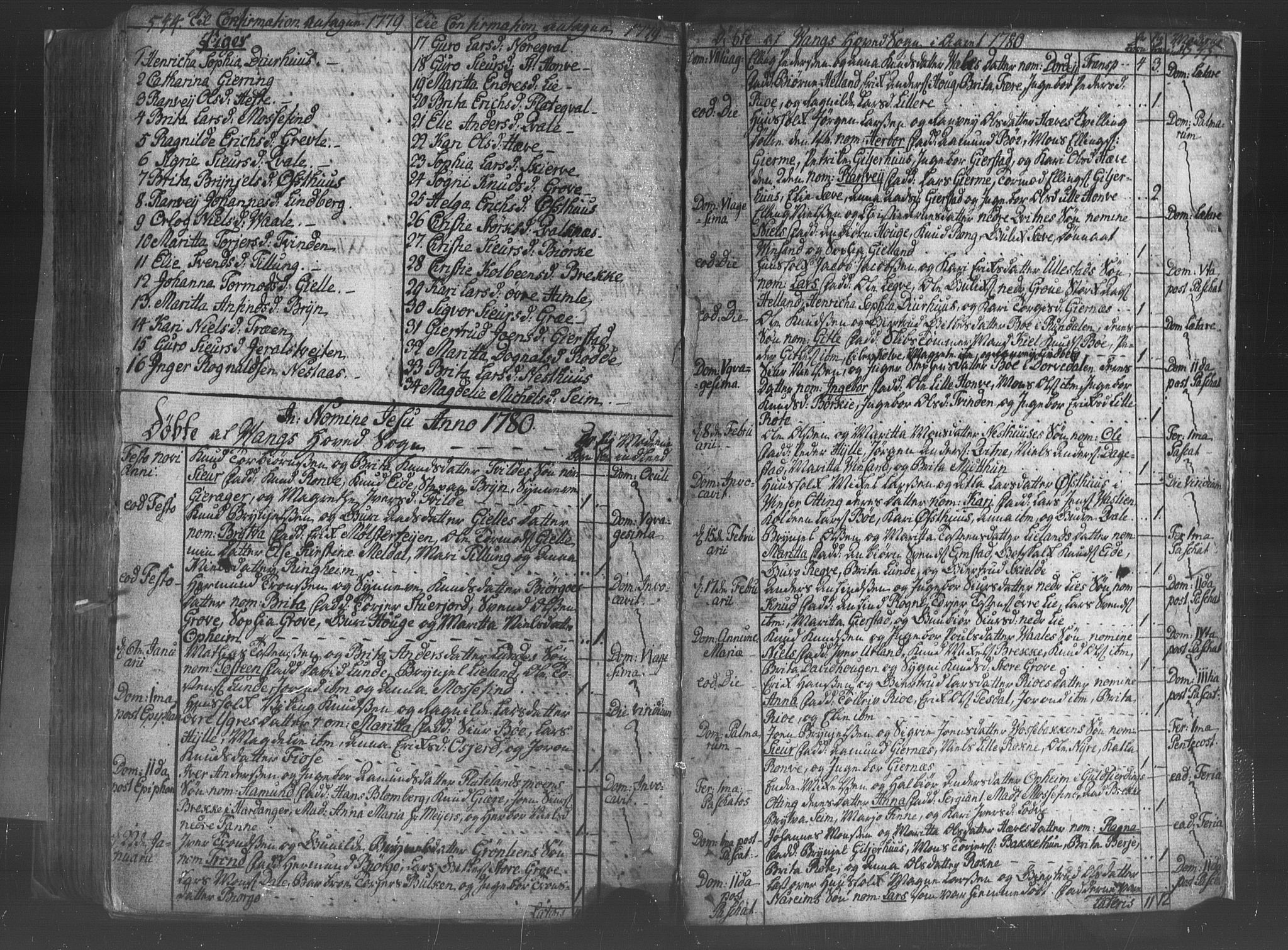 Voss sokneprestembete, SAB/A-79001/H/Haa: Ministerialbok nr. A 8, 1752-1780, s. 544-545