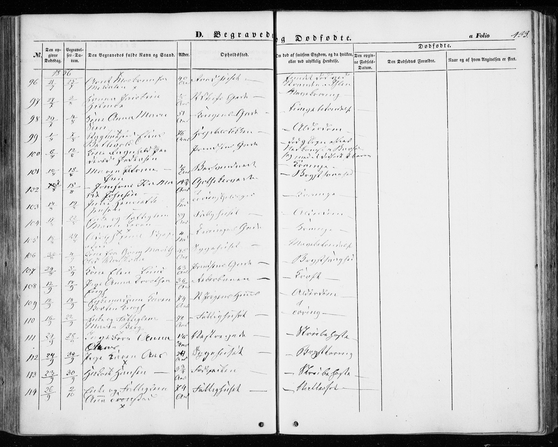 Ministerialprotokoller, klokkerbøker og fødselsregistre - Sør-Trøndelag, SAT/A-1456/601/L0051: Ministerialbok nr. 601A19, 1848-1857, s. 433
