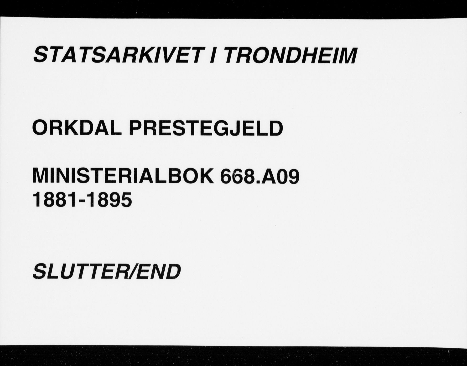 Ministerialprotokoller, klokkerbøker og fødselsregistre - Sør-Trøndelag, SAT/A-1456/668/L0809: Ministerialbok nr. 668A09, 1881-1895