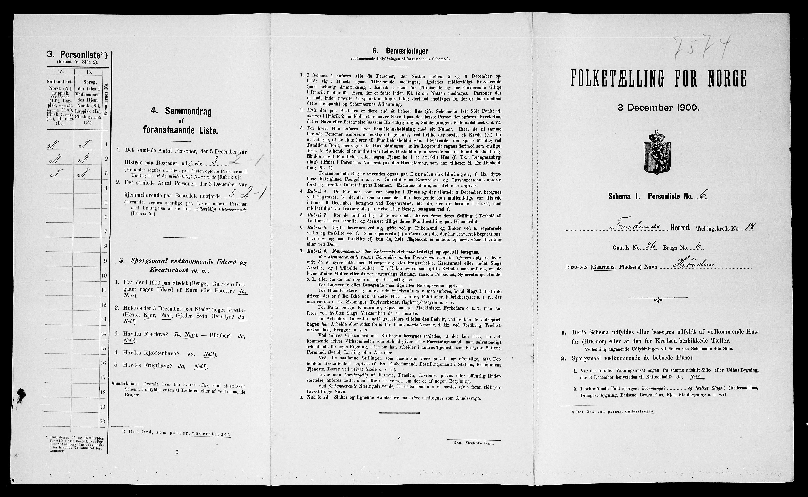 SATØ, Folketelling 1900 for 1914 Trondenes herred, 1900, s. 2215